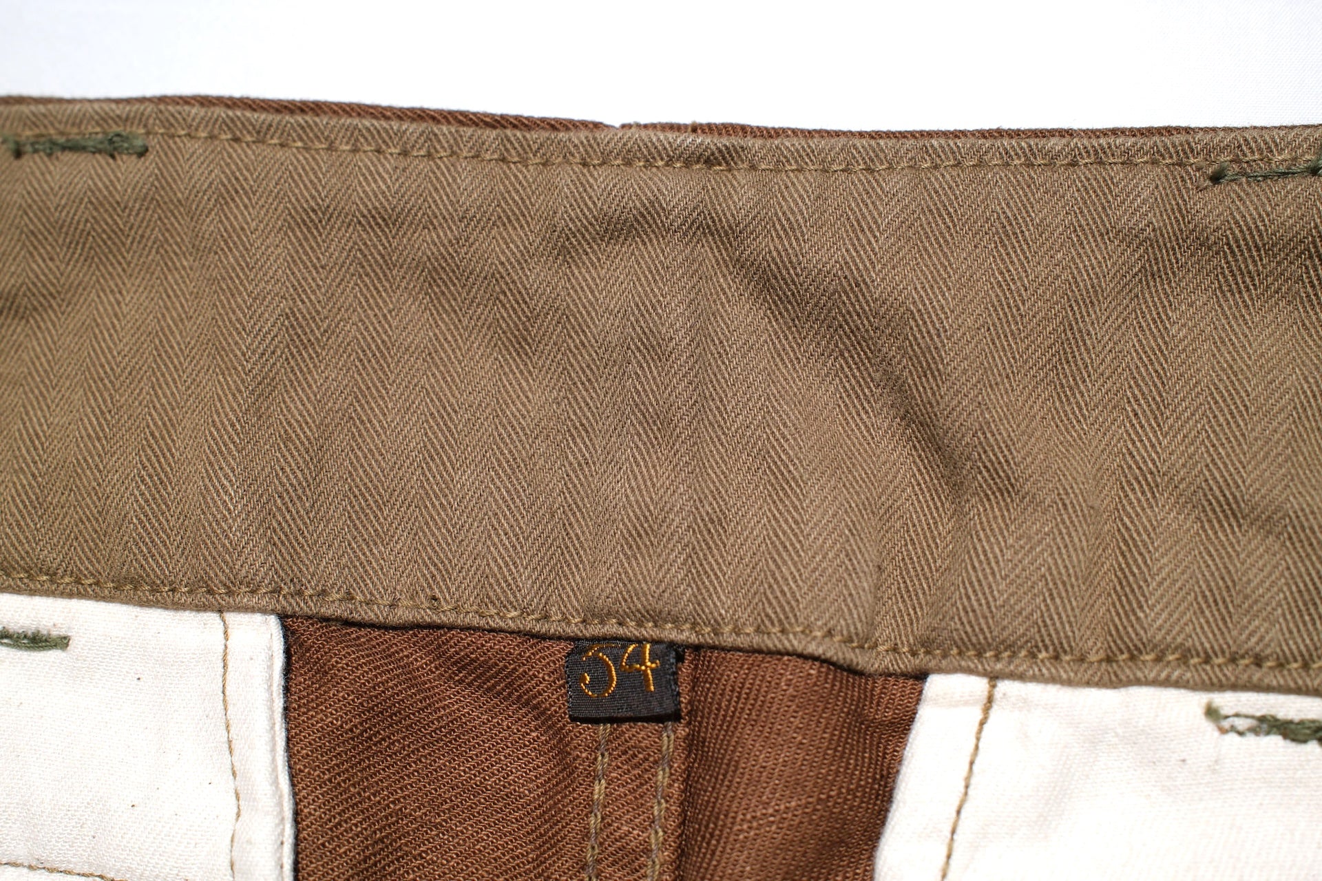 Freewheelers Heavyweight Cotton Drill "Aviators' Trousers" (Dark Sepia Brown)