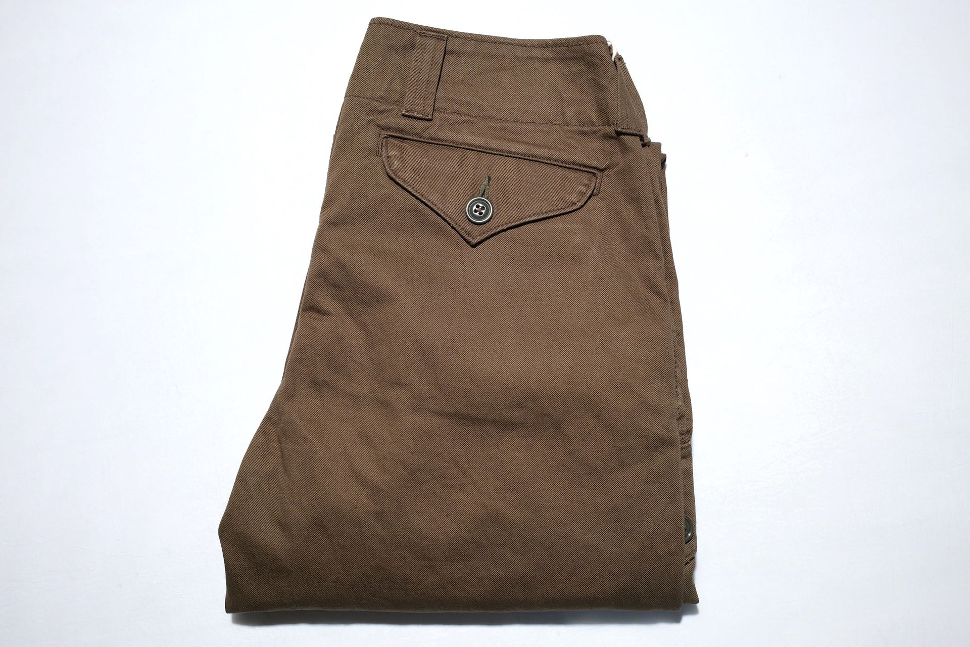 Freewheelers Heavyweight Cotton Drill "Aviators' Trousers" (Dark Olive)