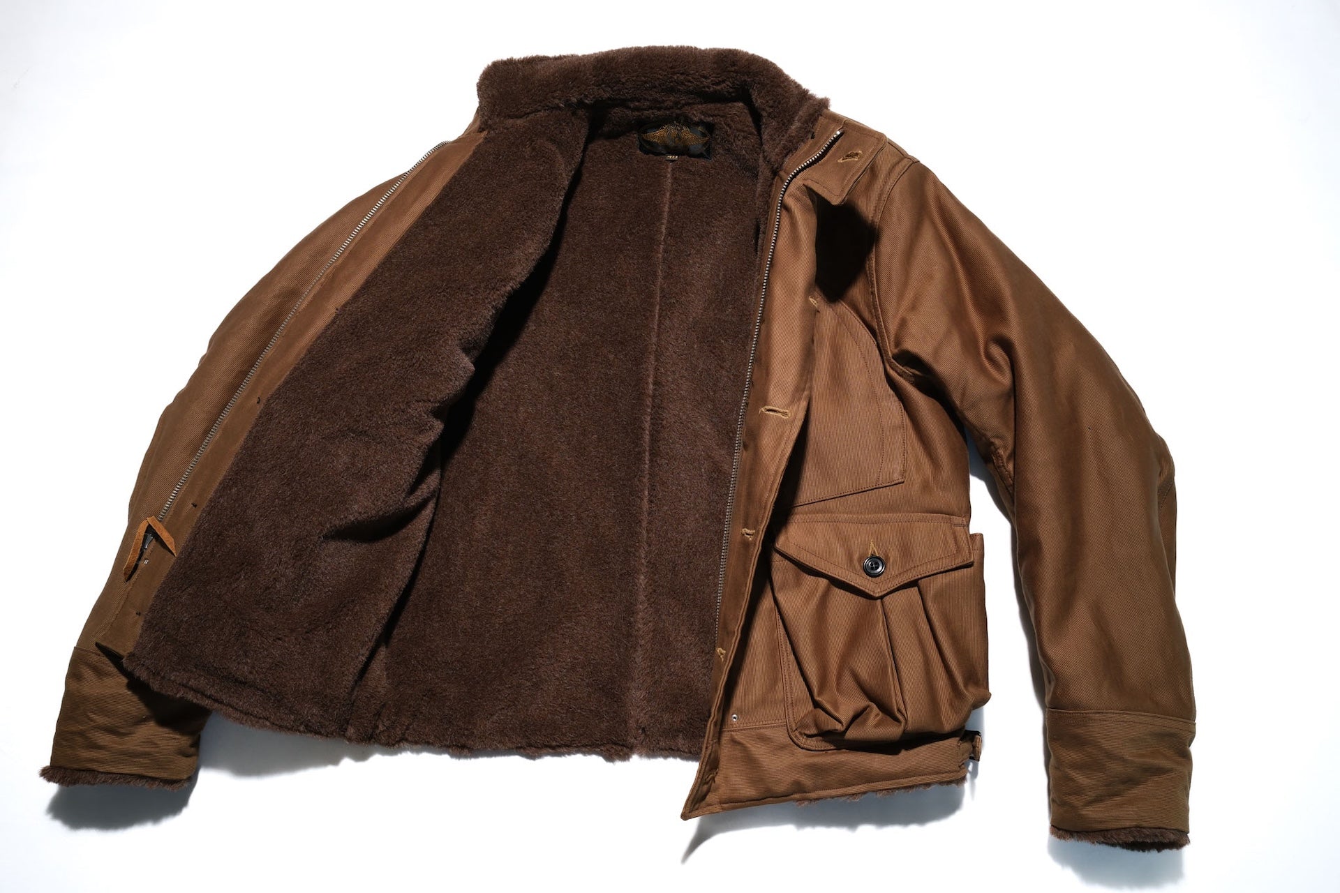 Freewheelers "Winter Aviators" Jacket (Sepia Brown)