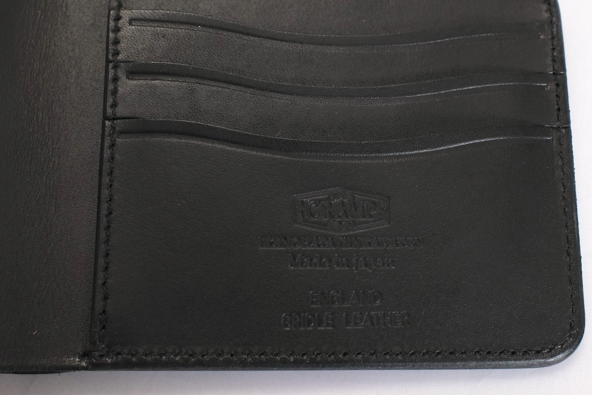 Ginkawaten X CORLECTION Bridle Cowhide Short Wallet (Midnight Navy)