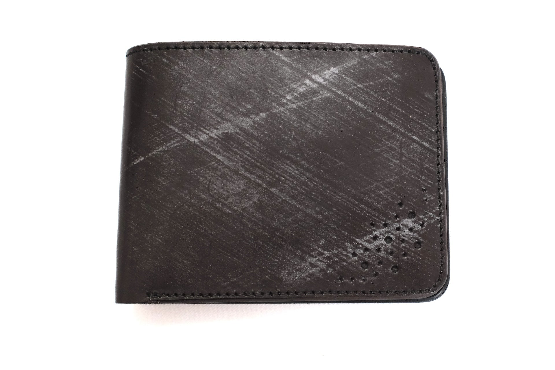 Ginkawaten X CORLECTION Bridle Cowhide Short Wallet (Chocolate Brown)