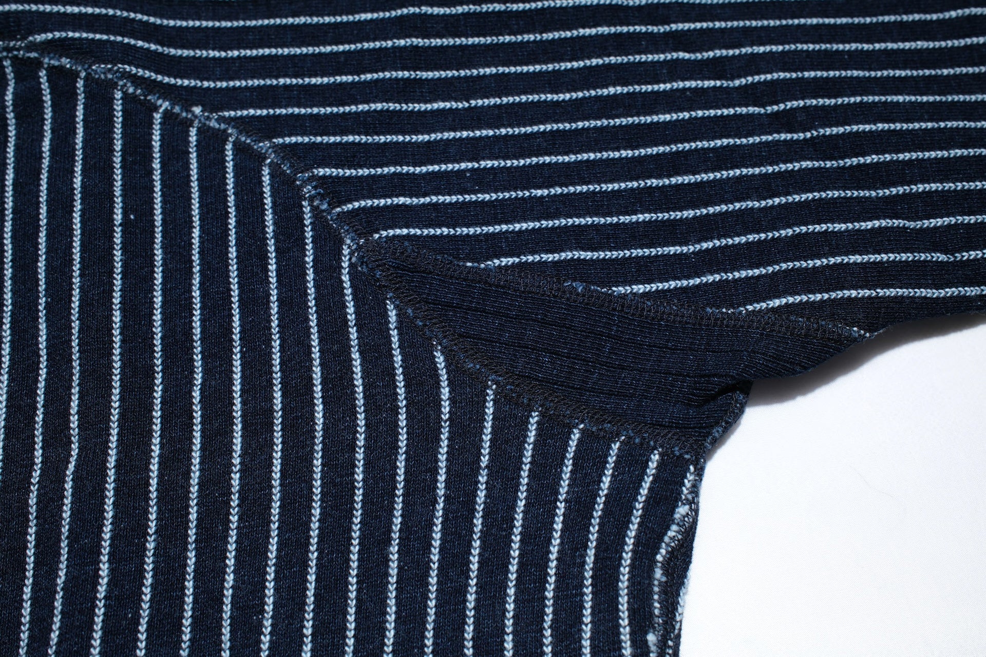 Pure Blue Japan Indigo Dyed "Stripes" Raglan Sweatshirt