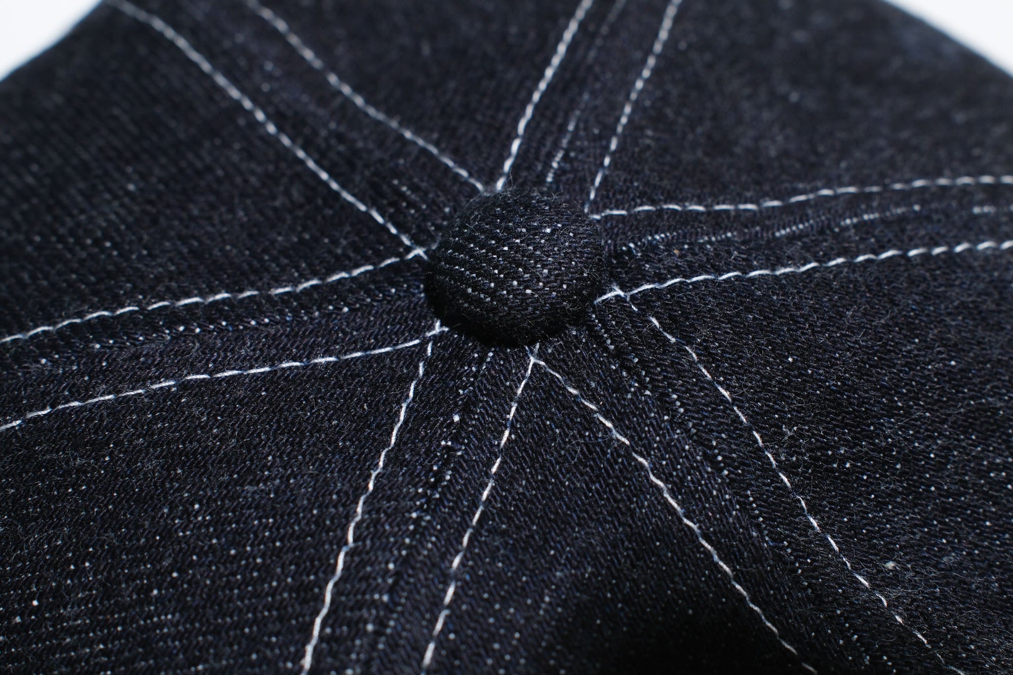The Flat Head 12oz Selvage Denim "Flying Wheel" Trucker Cap (Grand Indigo)