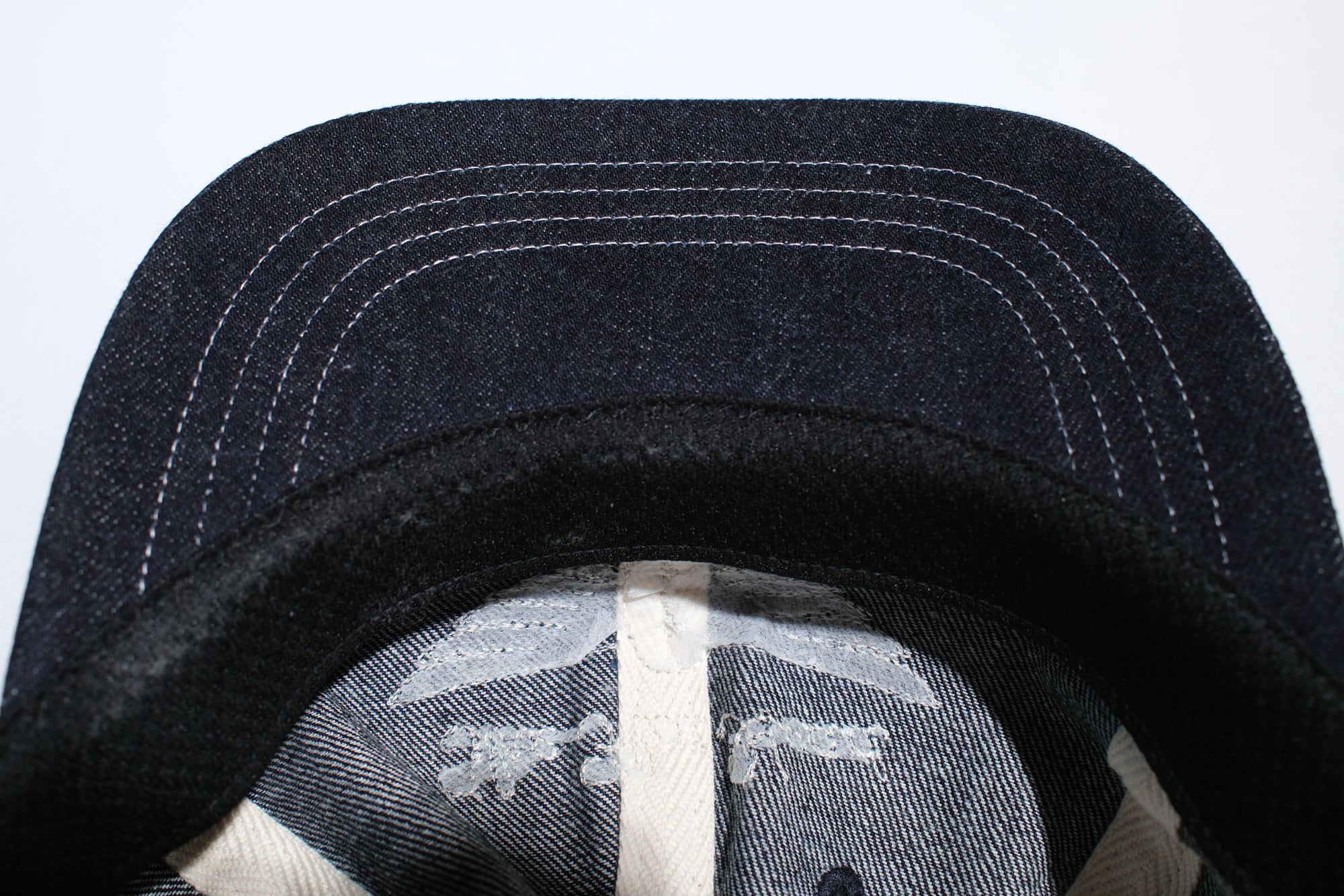 The Flat Head 12oz Selvage Denim "Flying Wheel" Trucker Cap (Grand Indigo)