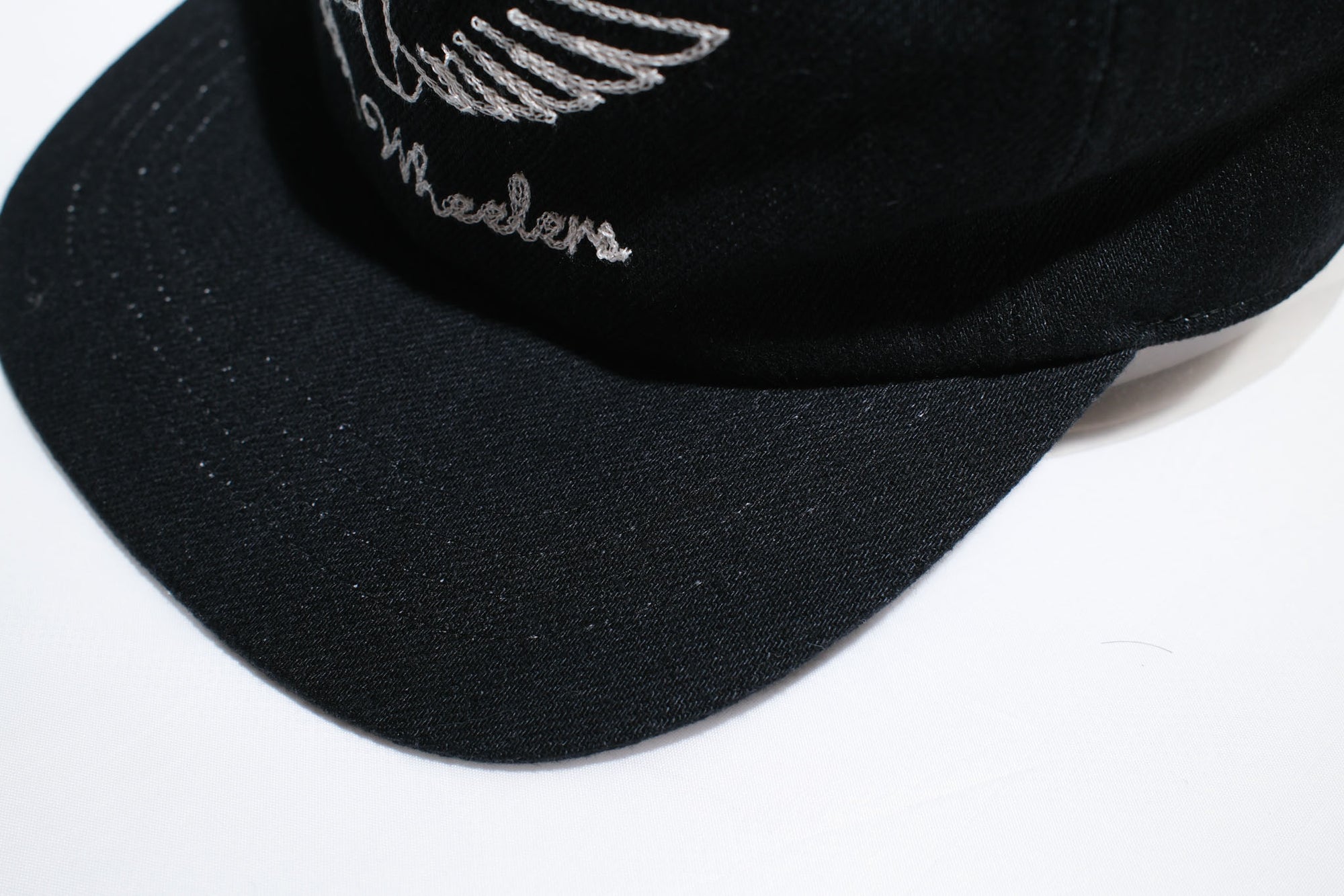 The Flat Head 12oz Selvage Denim "Flying Wheel" Trucker Cap (Solid Black)