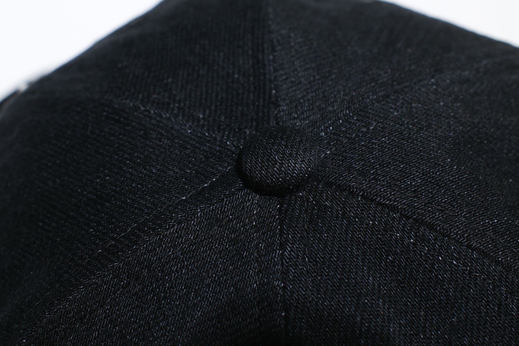 The Flat Head 12oz Selvage Denim "Flying Wheel" Trucker Cap (Solid Black)