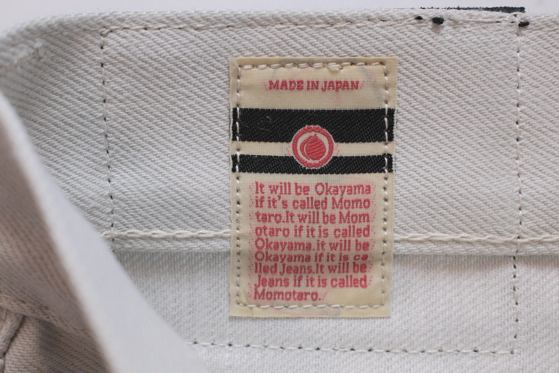 MOMOTARO JEANS 13oz 0306-IVO Ivory Denim (Slim Tapered Fit)