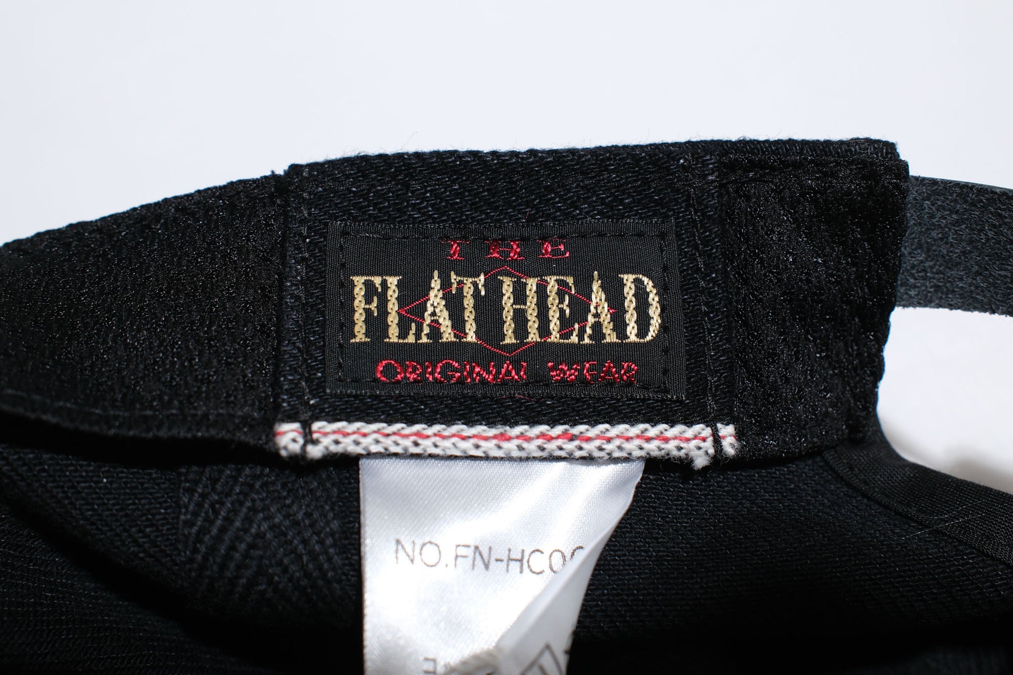 The Flat Head 12oz Selvage Denim "Flying Wheel" Trucker Cap (Solid Black)