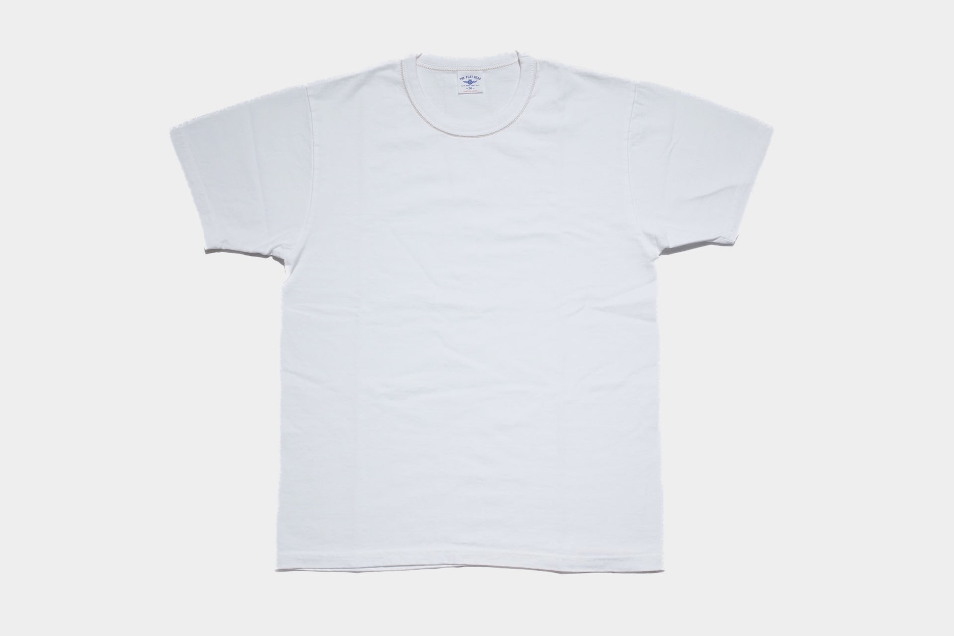 The Flat Head '26SS Version 9oz Loopwheeled Plain Tee (Off White)