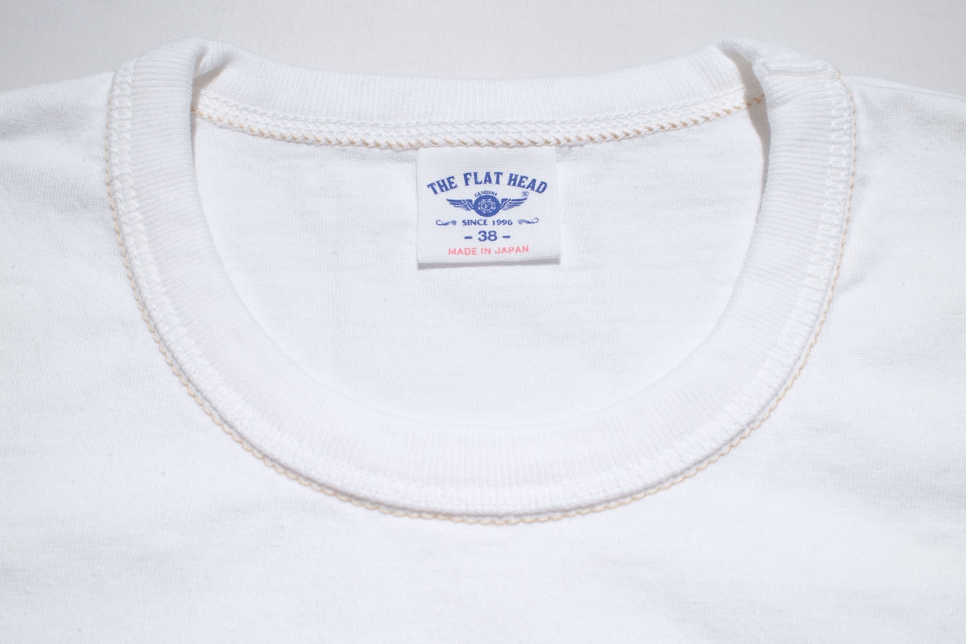 The Flat Head '26SS Version 9oz Loopwheeled Plain Tee (Off White)
