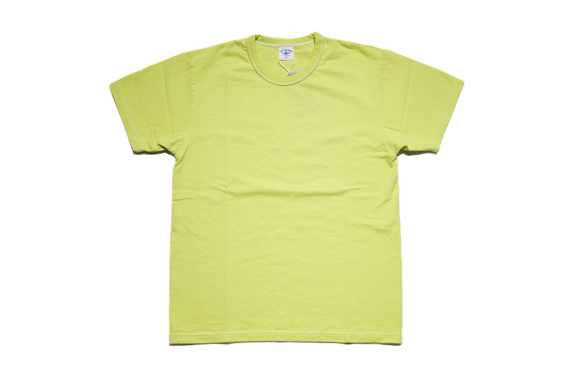 The Flat Head '25 Version 9oz Loopwheeled Plain Tee (Lime Green)