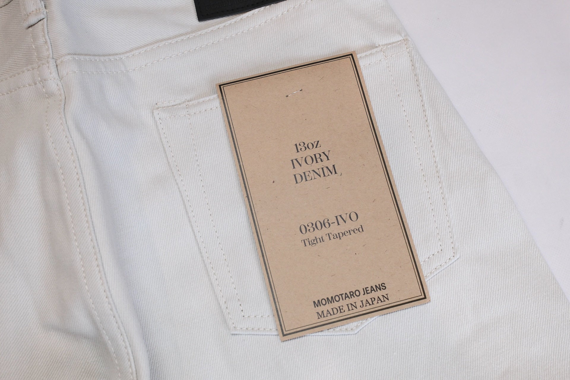 MOMOTARO JEANS 13oz 0306-IVO Ivory Denim (Slim Tapered Fit)