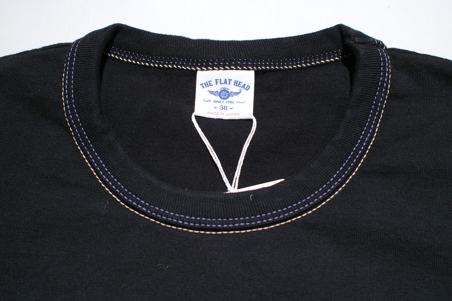 The Flat Head '26SS Version 9oz Loopwheeled Plain Tee (Solid Black)