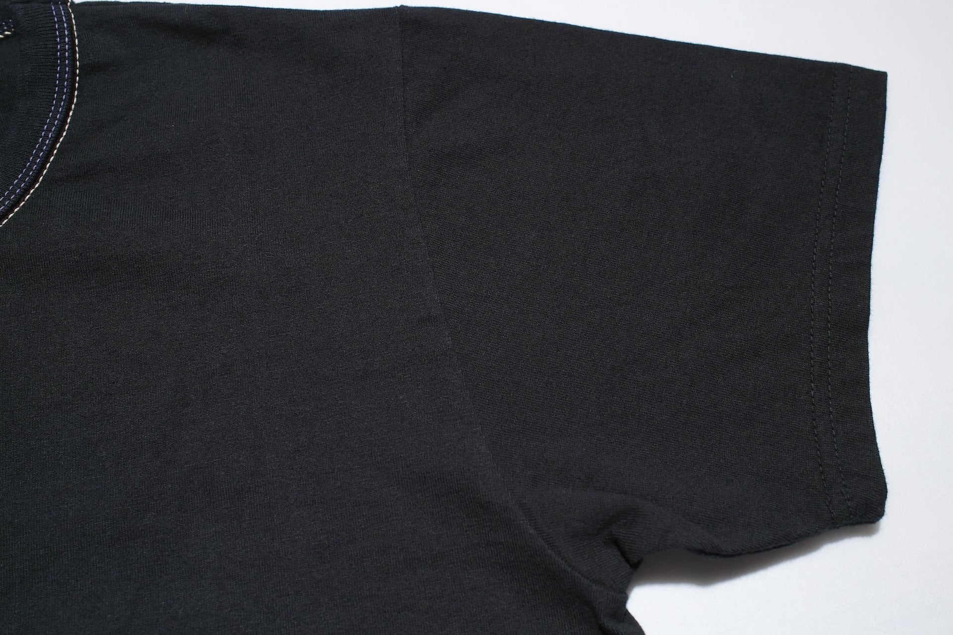 The Flat Head '26SS Version 9oz Loopwheeled Plain Tee (Solid Black)