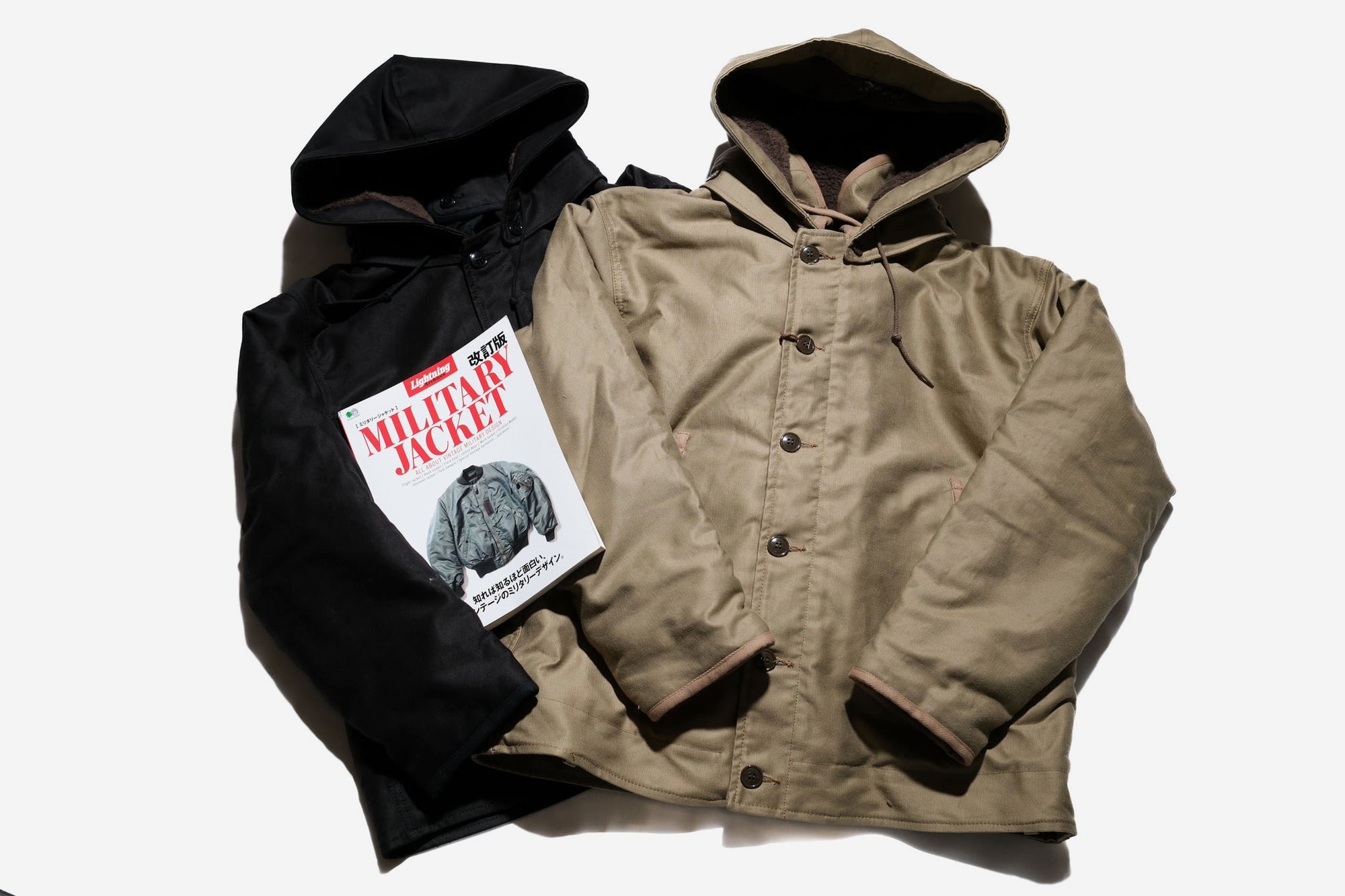 Stevenson Overall Co. Heavyweight Jungle Cloth "Navigateur" Hooded Deck Jacket (Solid Black)