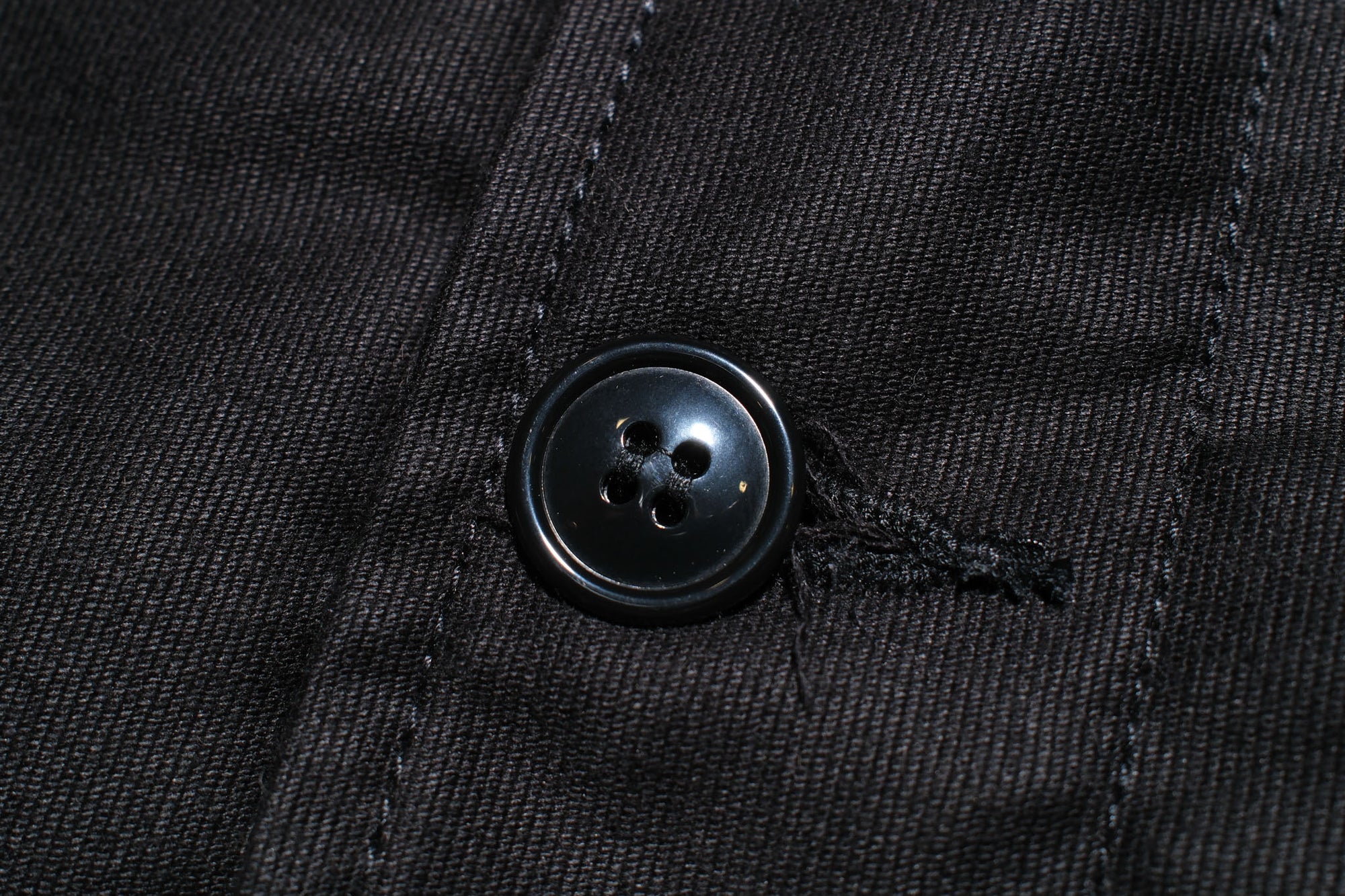 Stevenson Overall Co. Heavyweight Jungle Cloth "Navigateur" Hooded Deck Jacket (Solid Black)