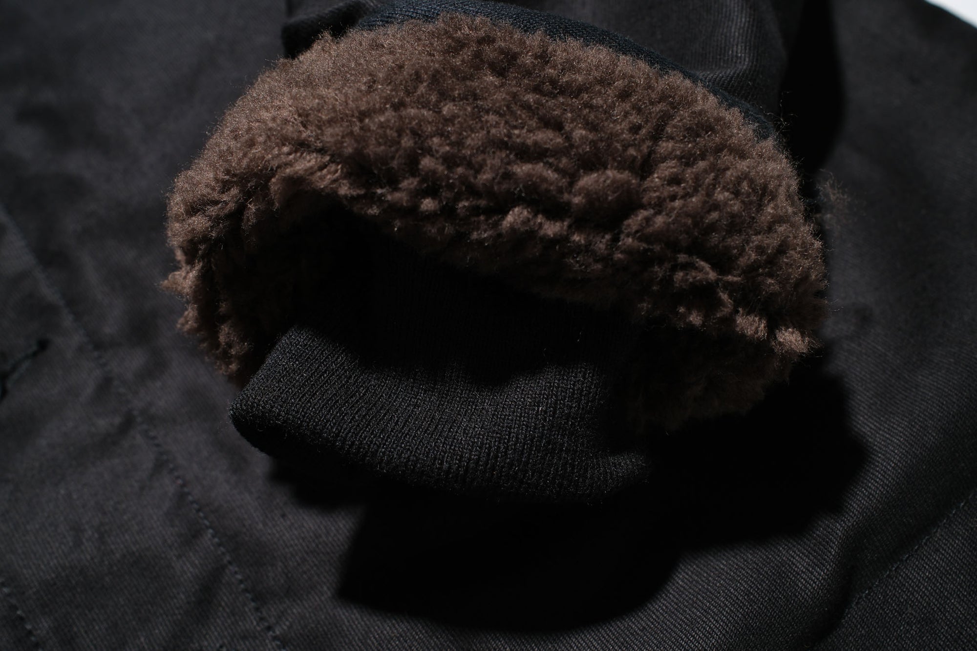 Stevenson Overall Co. Heavyweight Jungle Cloth "Navigateur" Hooded Deck Jacket (Solid Black)