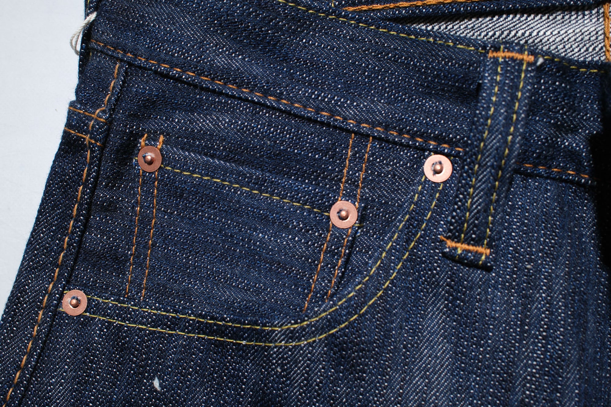 Pure Blue Japan 15oz KS-15oz-019 "Kasuri Indigo" Denim (Relaxed Tapered fit)