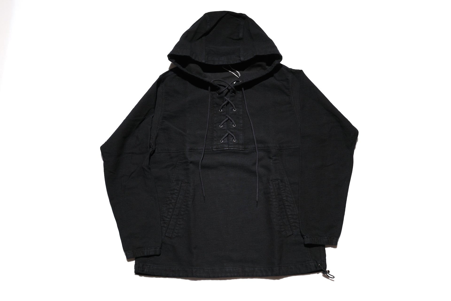 Pure Blue Japan "All-Seasons" Tricot-Denim Navy Parka (Black Coated)
