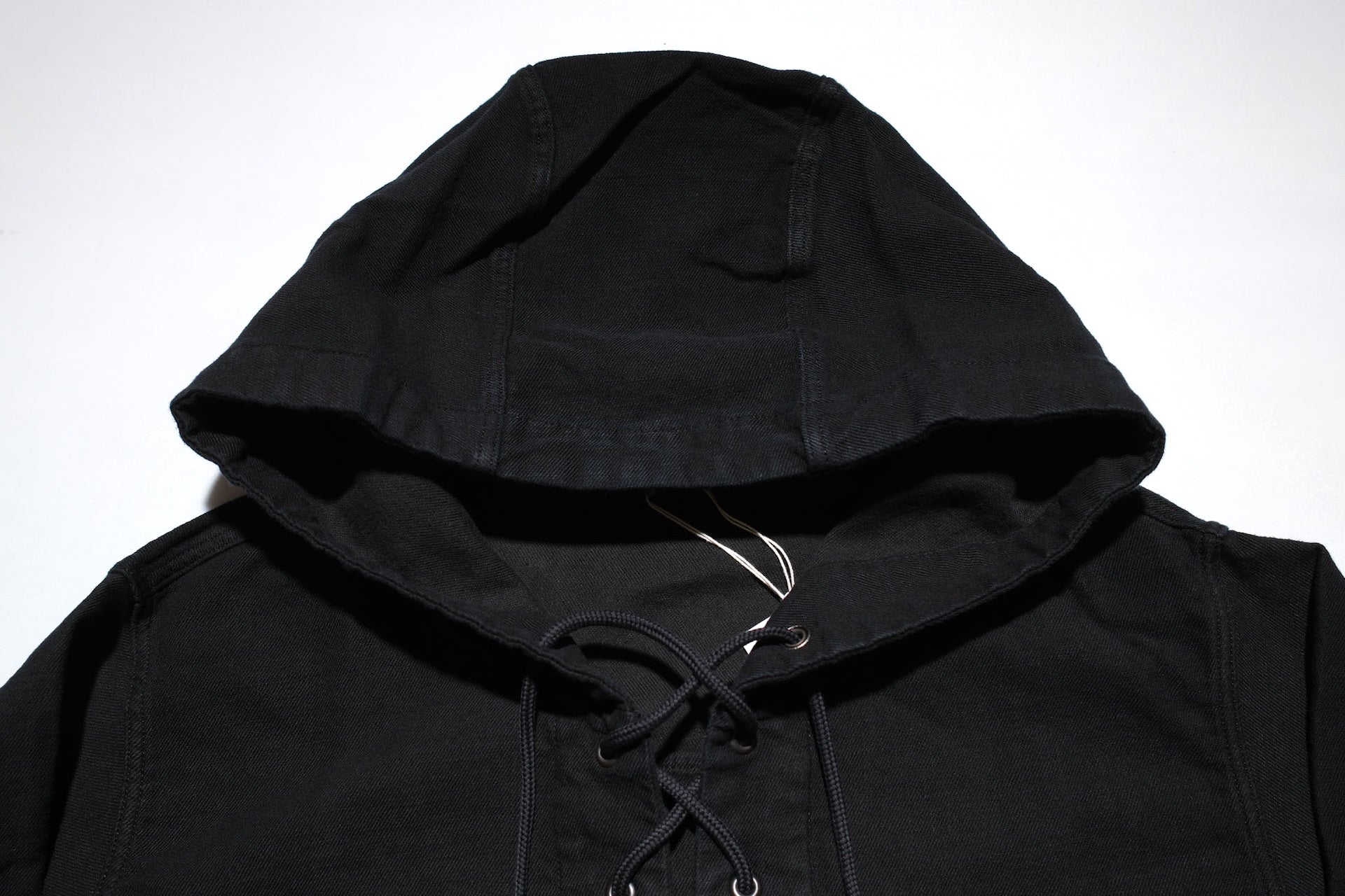Pure Blue Japan "All-Seasons" Tricot-Denim Navy Parka (Black Coated)