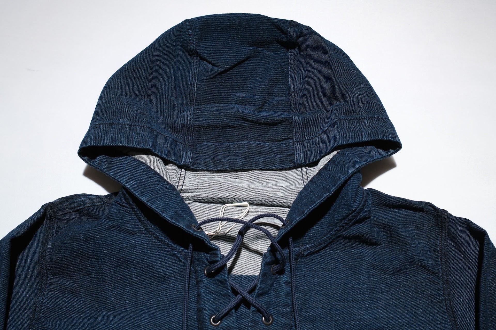 Pure Blue Japan "All-Seasons" Tricot-Denim Navy Parka (Grand Indigo)
