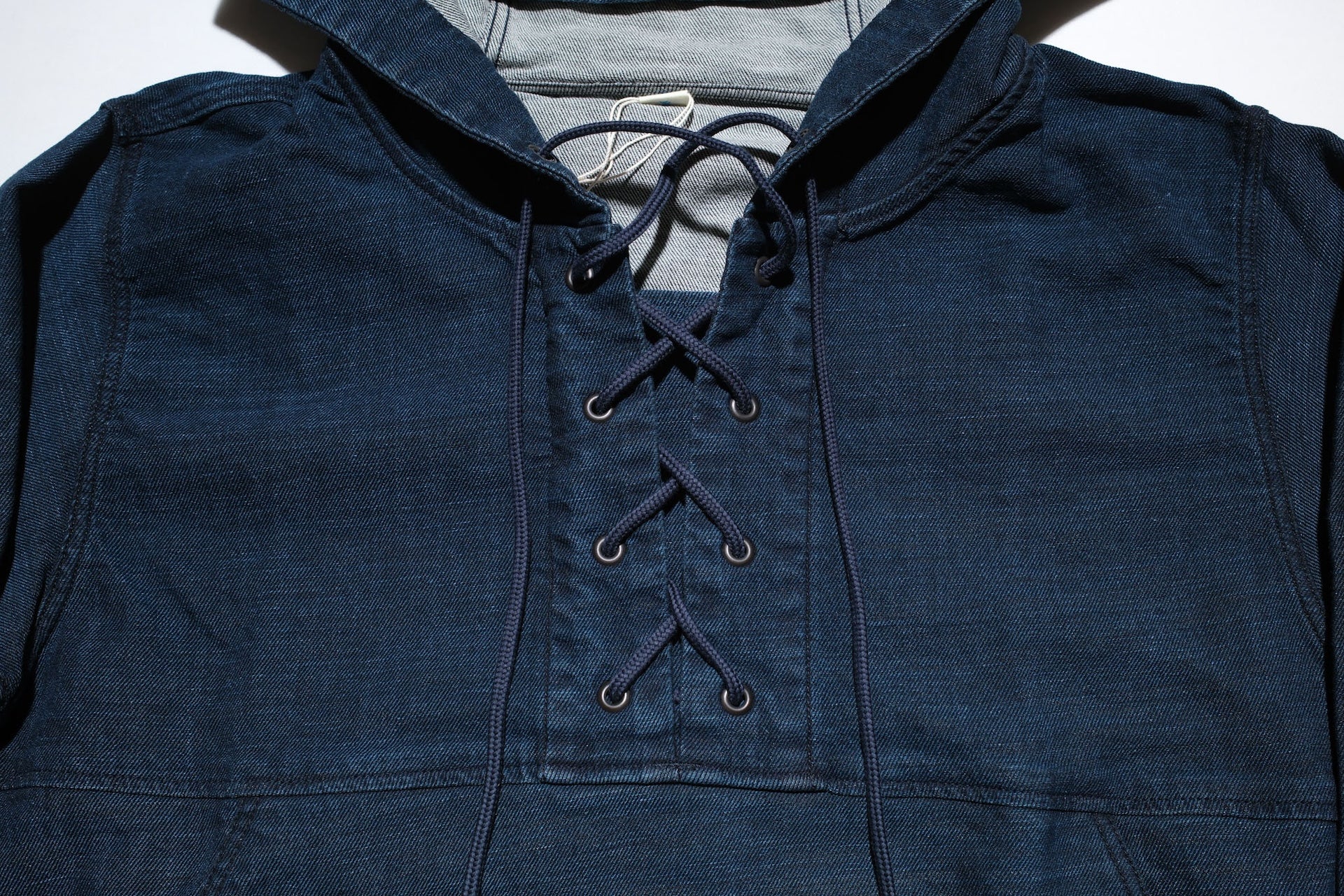 Pure Blue Japan "All-Seasons" Tricot-Denim Navy Parka (Grand Indigo)