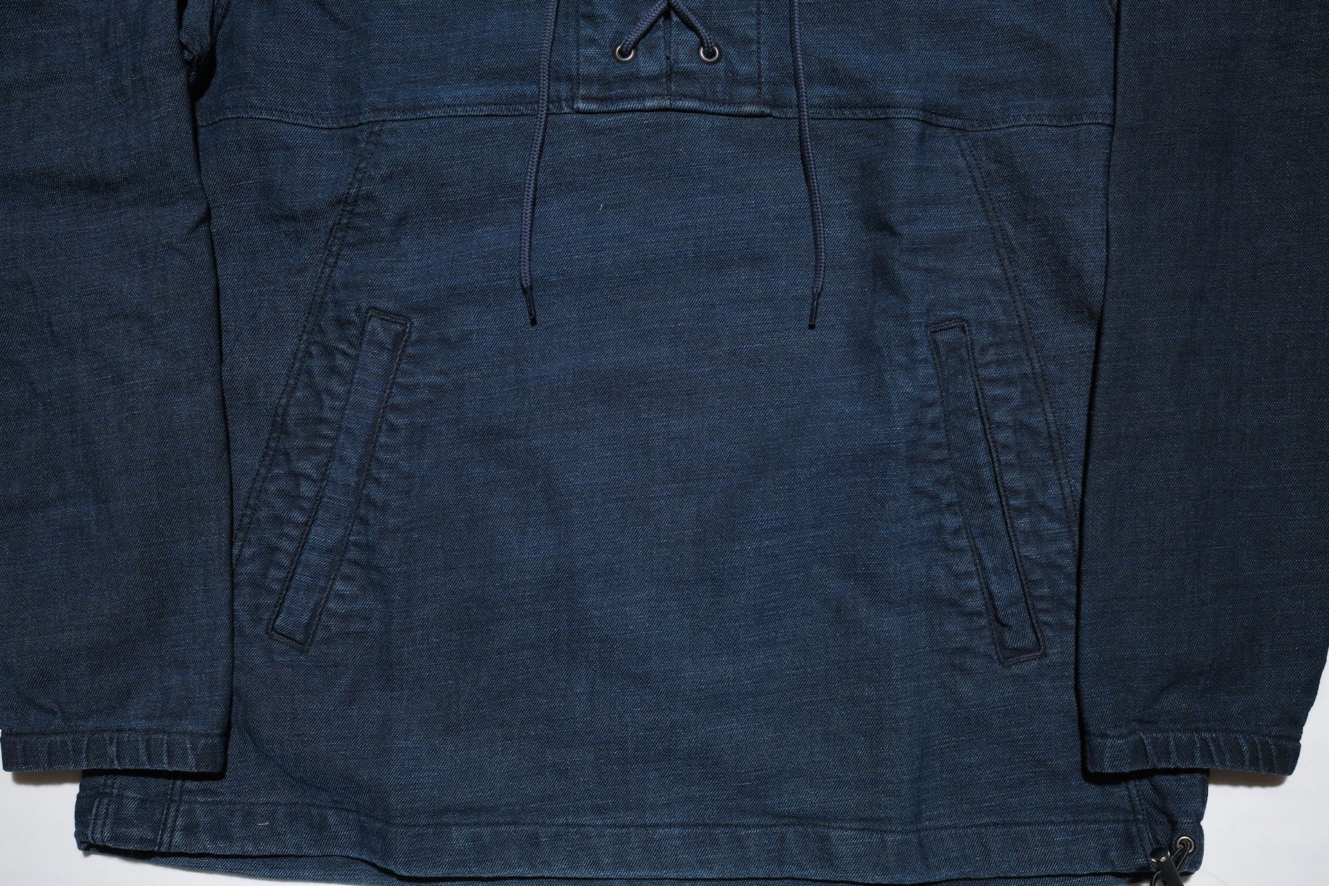 Pure Blue Japan "All-Seasons" Tricot-Denim Navy Parka (Grand Indigo)