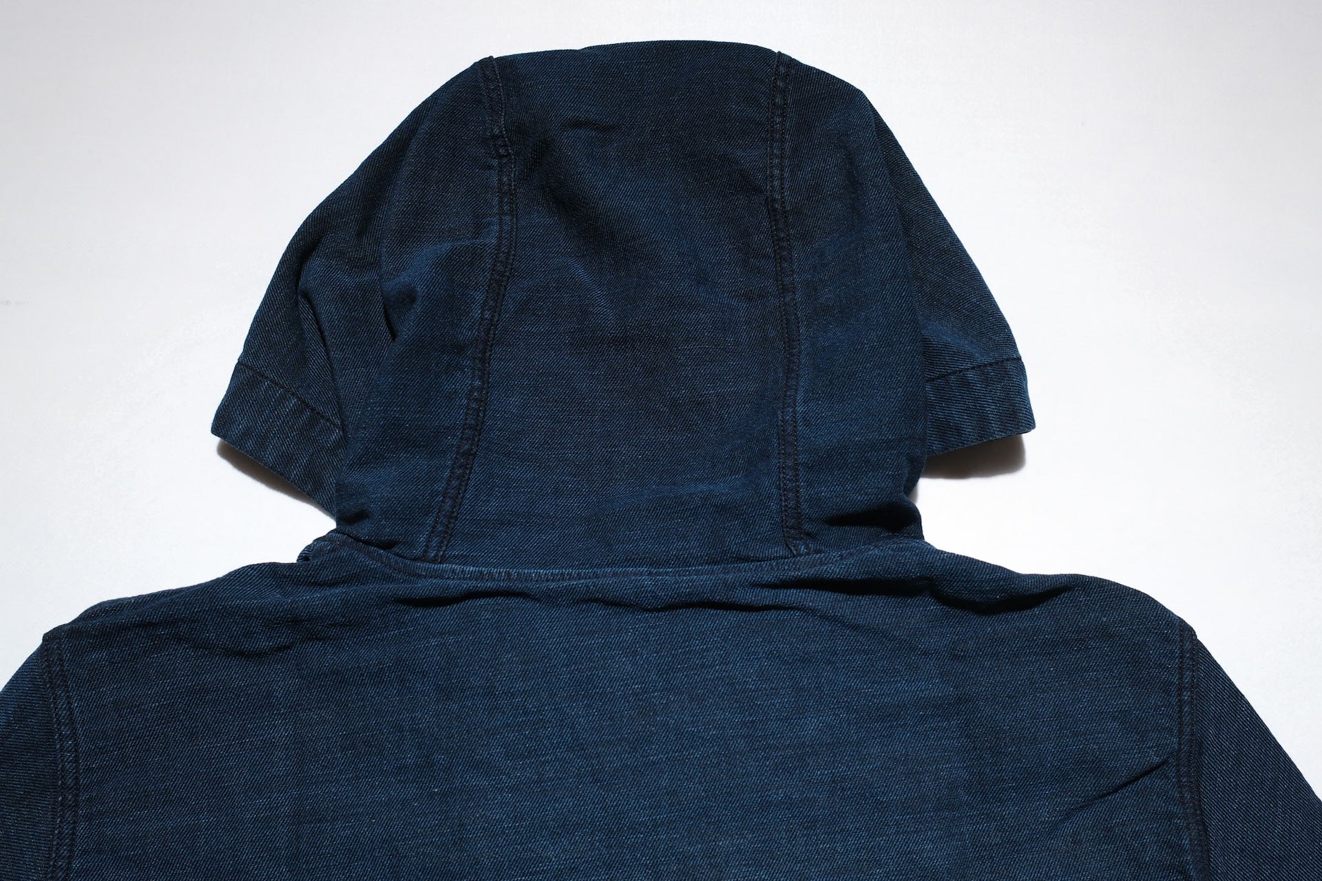 Pure Blue Japan "All-Seasons" Tricot-Denim Navy Parka (Grand Indigo)