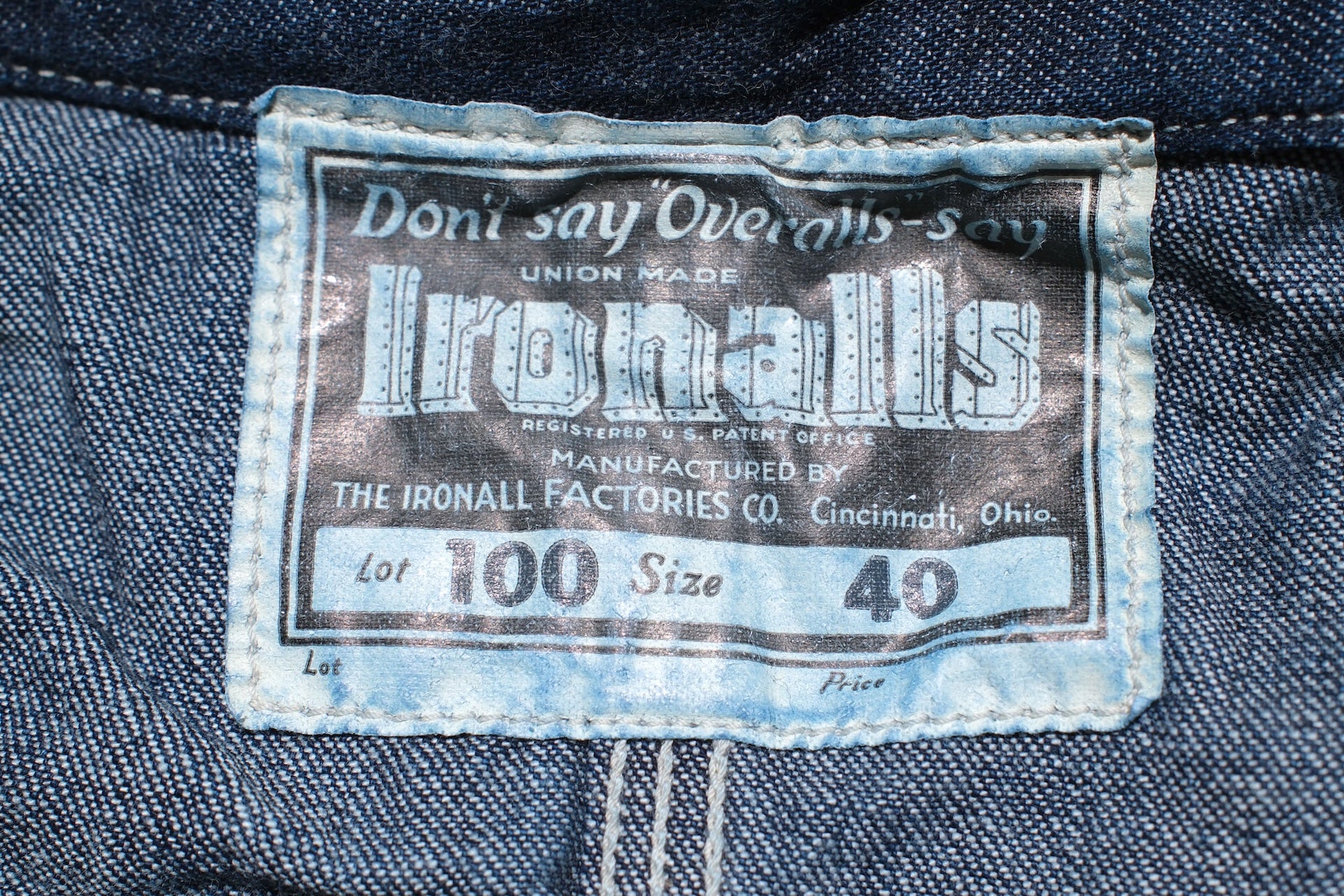 Freewheelers 10oz Lot. 100 "Ironalls" Denim Jacket (Indigo)