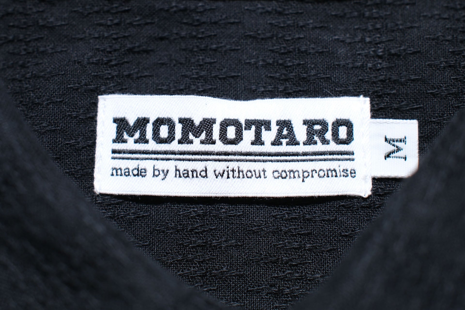 MOMOTARO JEANS 12oz "Stellar" Jacquard Sashiko Oxford Shirt (Black)