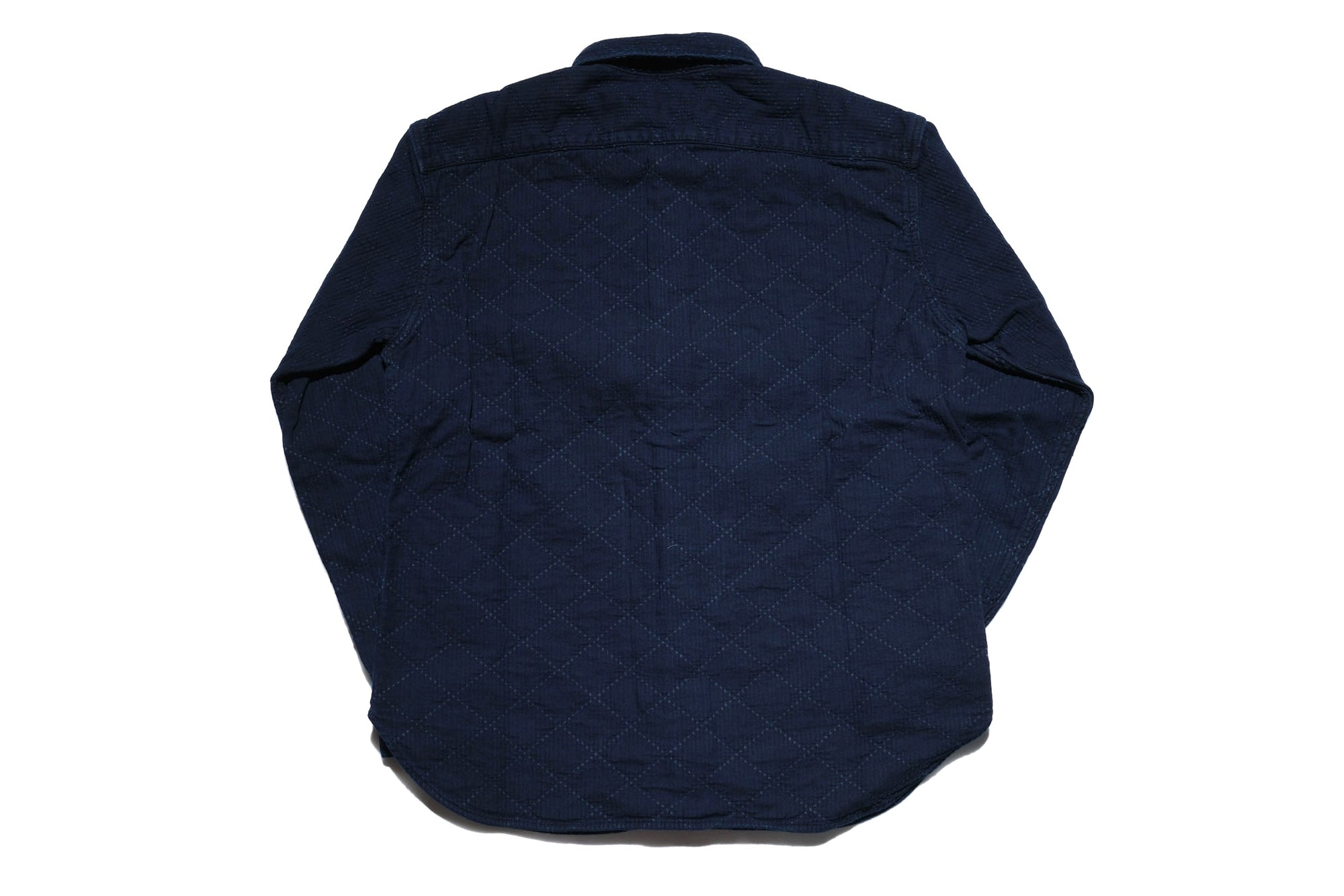 MOMOTARO JEANS 14oz Indigo Dyed "Diamond" Sashiko Oxford Shirt