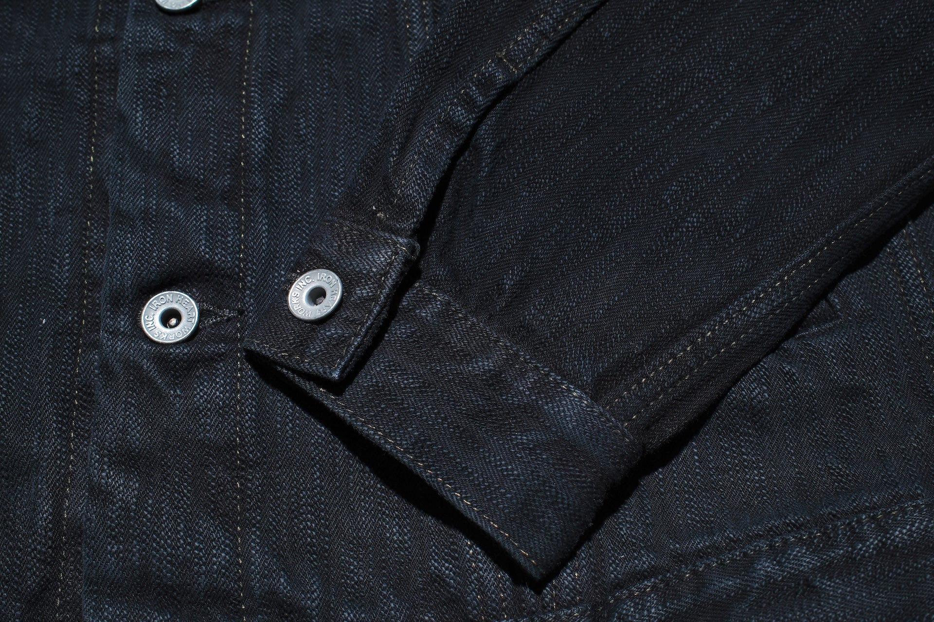 Iron Heart 16oz Black Overdyed Slubby Type 3 Denim Jacket