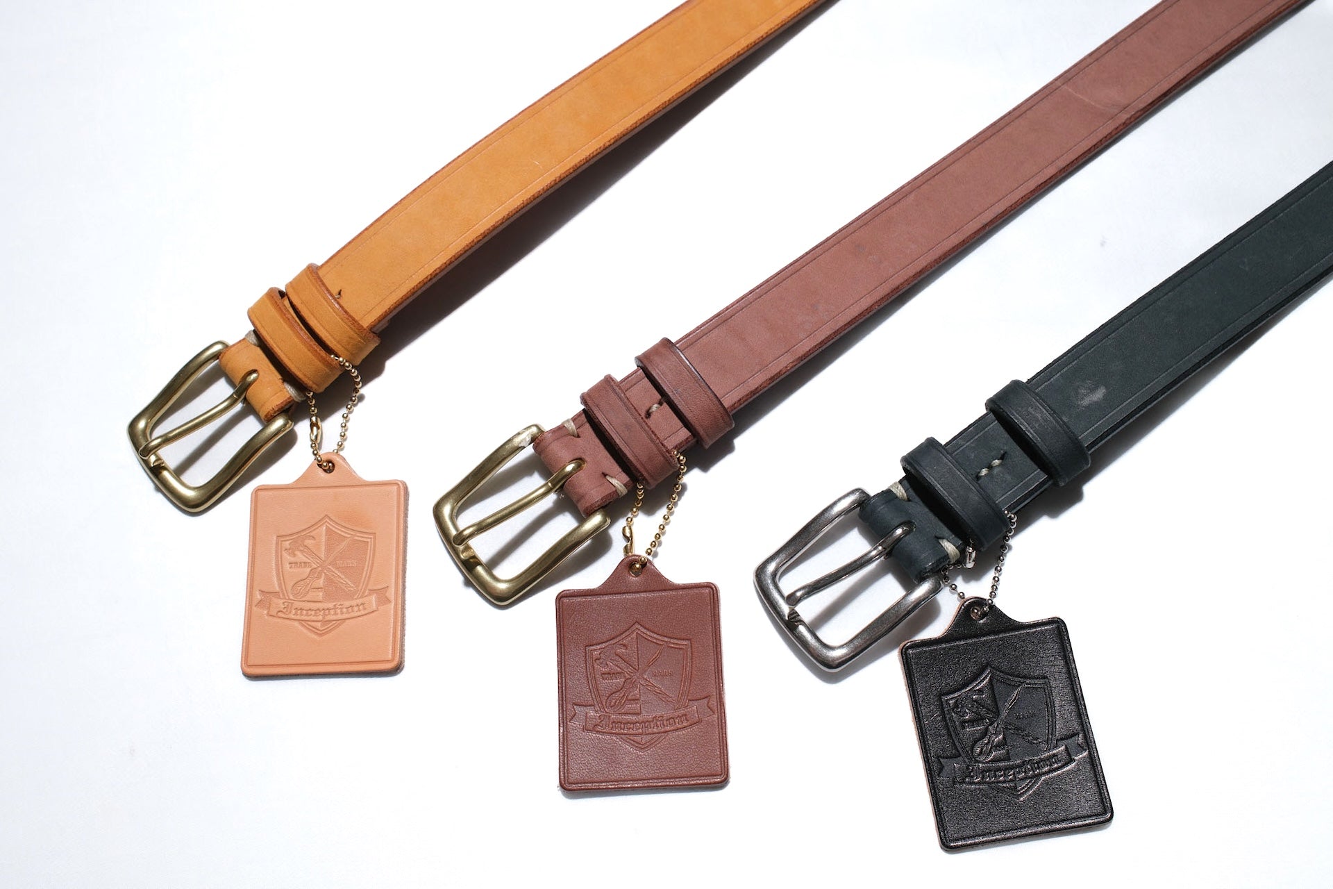 Inception by Accel Company "Benz Cowhide" Narrow Belt (Black)