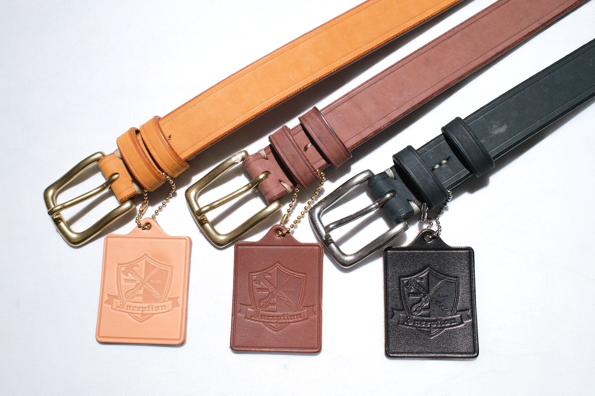 Inception by Accel Company "Benz Cowhide" Narrow Belt (Brown)