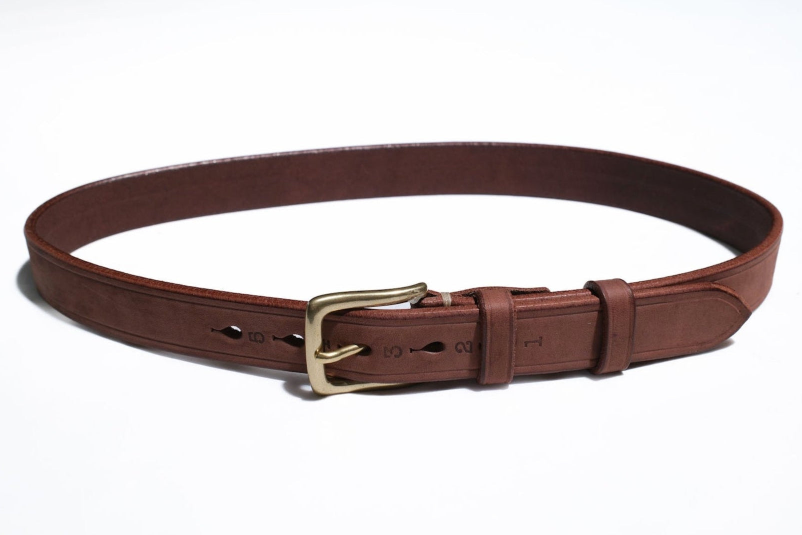 Inception by Accel Company "Benz Cowhide" Narrow Belt (Brown)