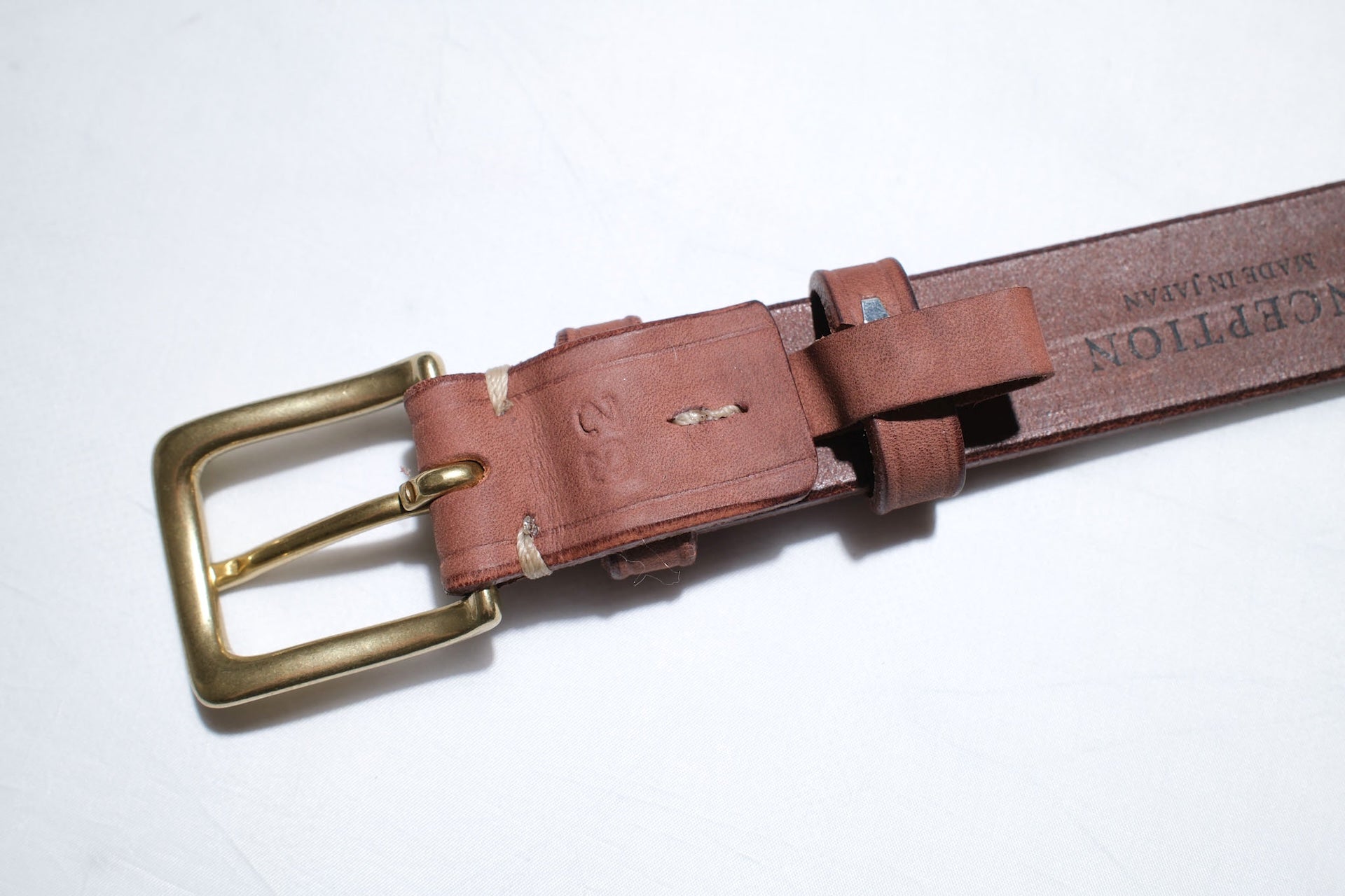 Inception by Accel Company "Benz Cowhide" Narrow Belt (Brown)