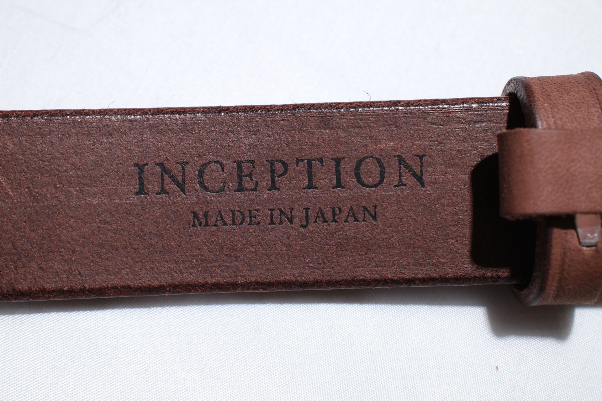 Inception by Accel Company "Benz Cowhide" Narrow Belt (Brown)
