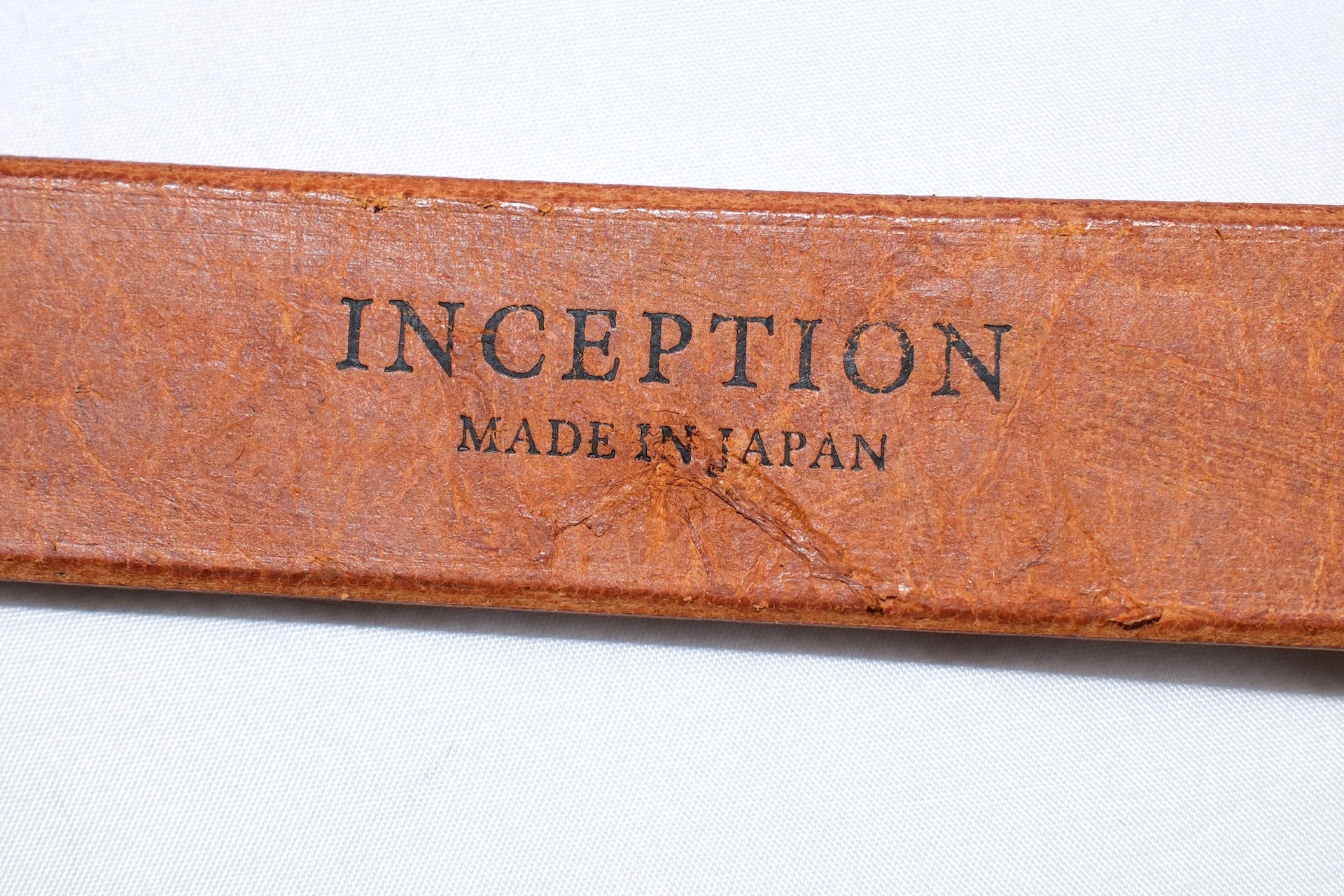 Inception by Accel Company "Benz Cowhide" Narrow Belt (Camel)