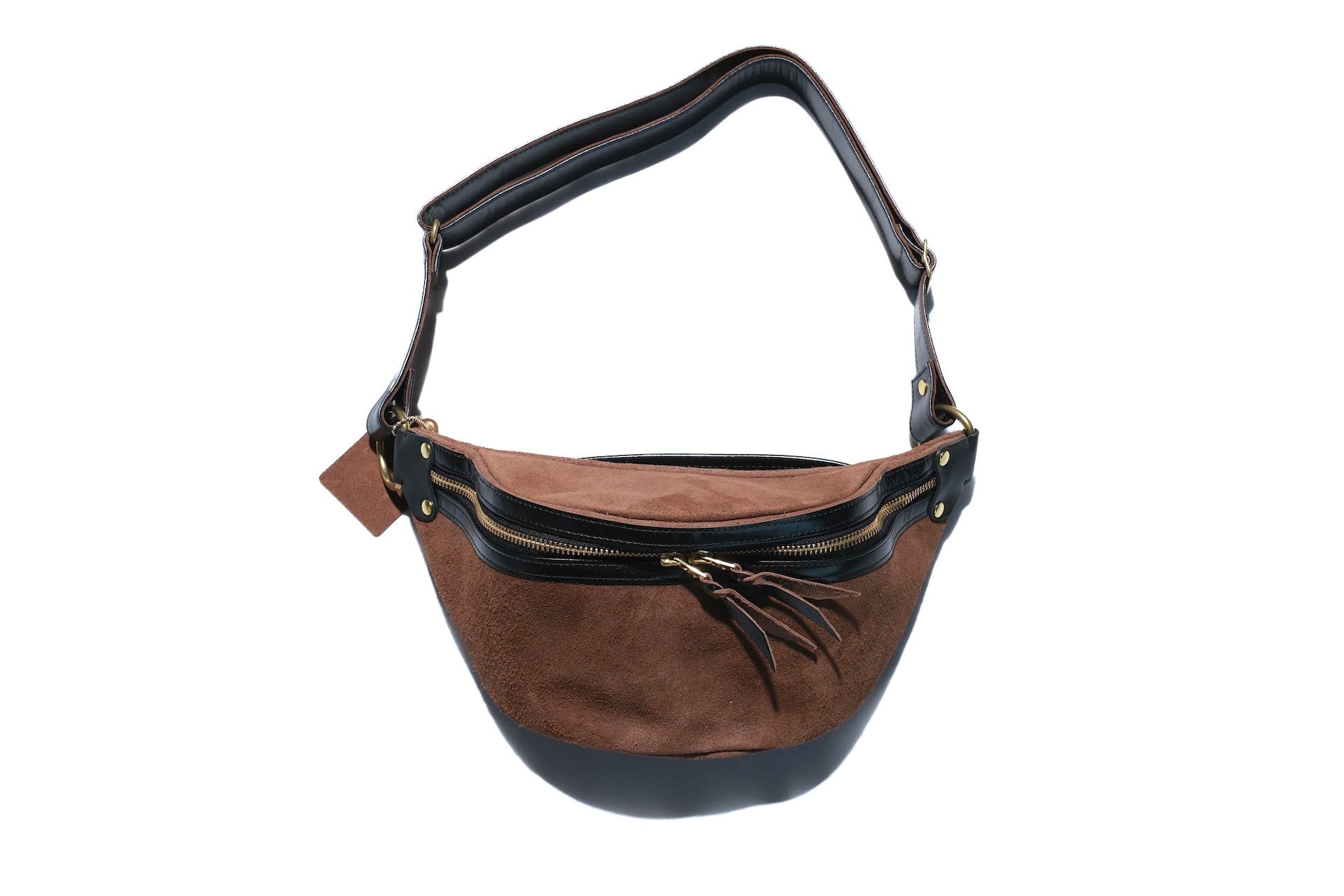 Inception by Accel Co. Rough Out Horsebutt "Funky" Shoulder Bag (Chocolate Brown)