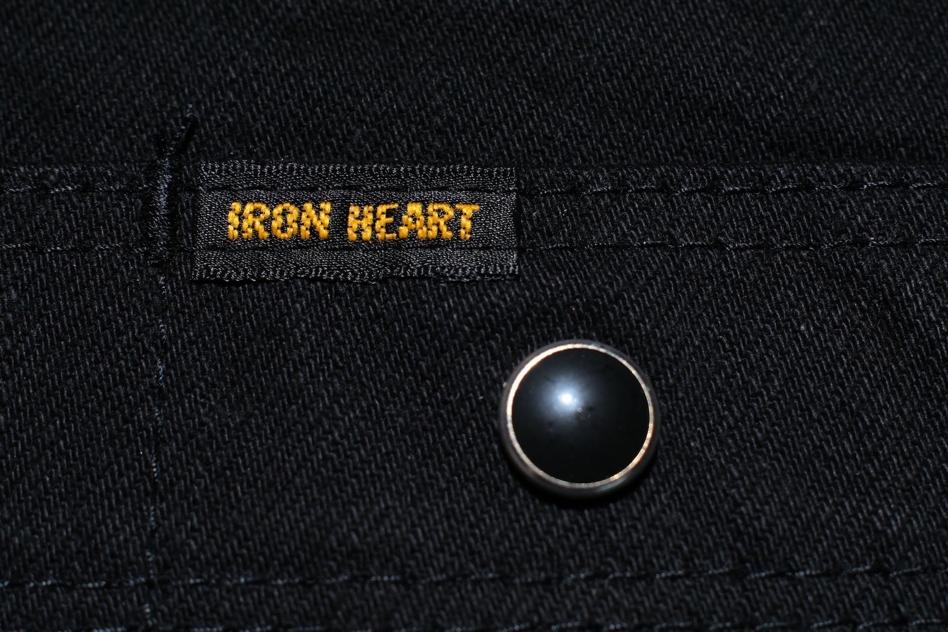 Iron Heart 12oz "Johnny Cash" Black Selvage Denim Work Shirt