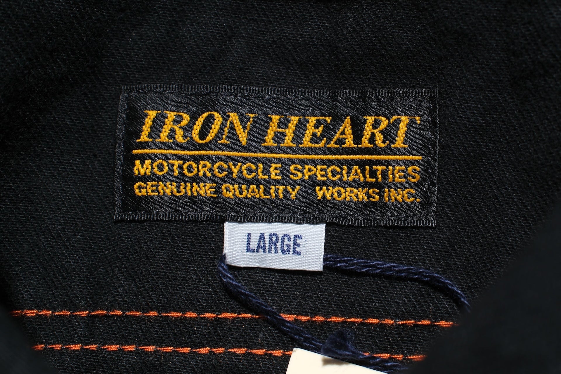 Iron Heart 12oz "Johnny Cash" Black Selvage Denim Work Shirt