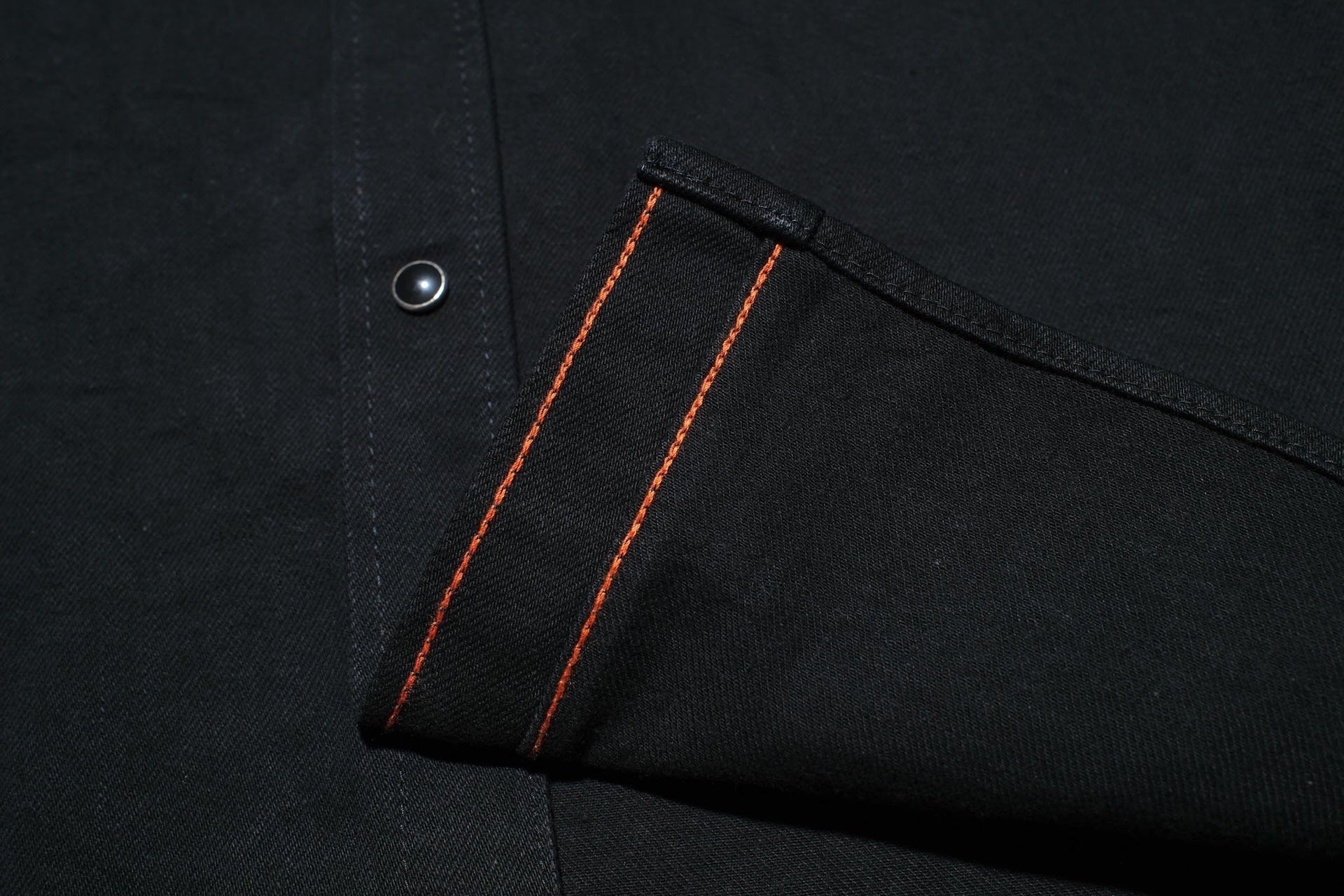 Iron Heart 12oz "Johnny Cash" Black Selvage Denim Work Shirt