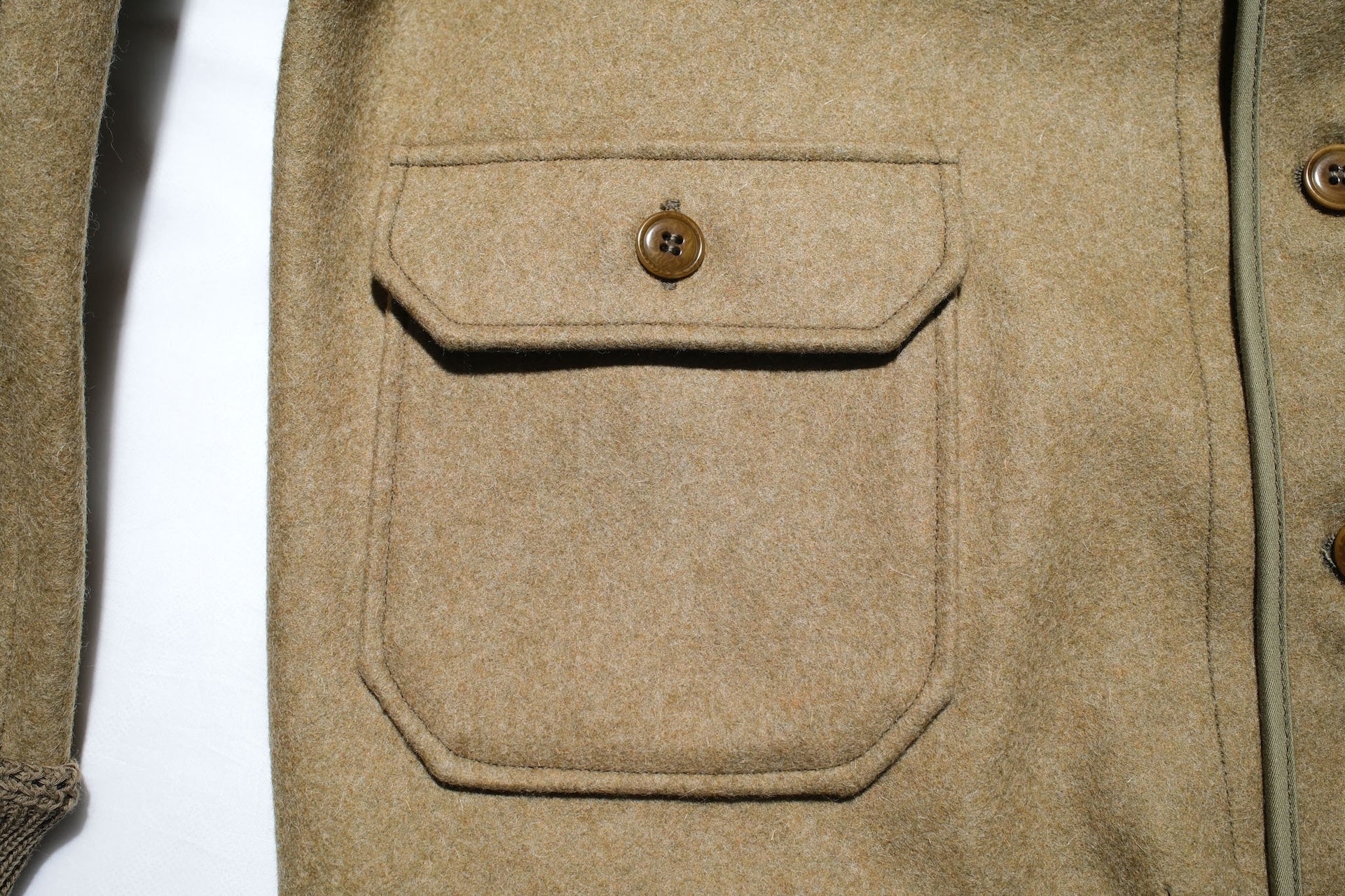 Warehouse Co "Civilian Version" A-1 Melton Wool Jacket (Vintage Olive)