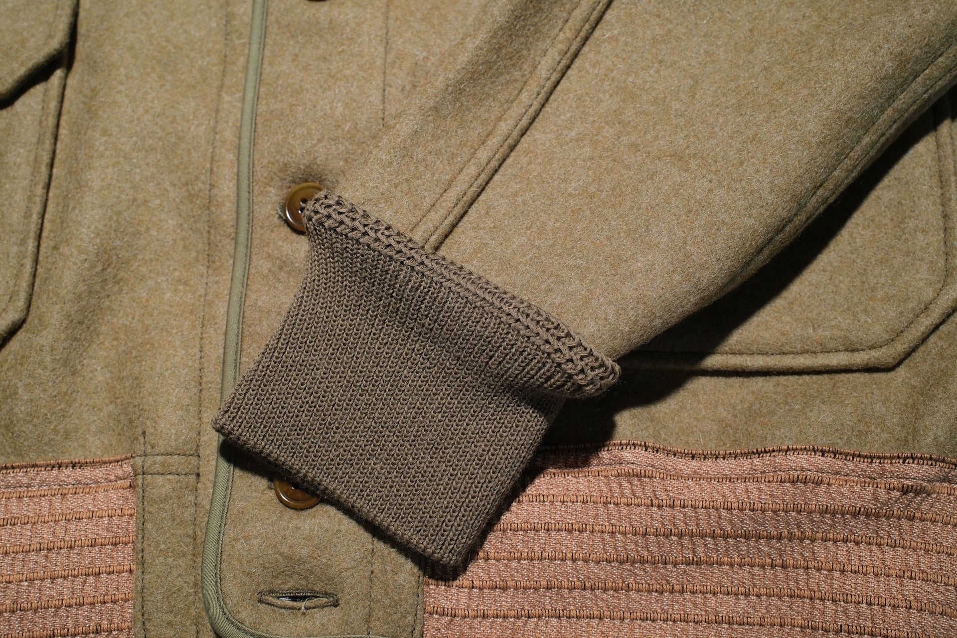 Warehouse Co "Civilian Version" A-1 Melton Wool Jacket (Vintage Olive)