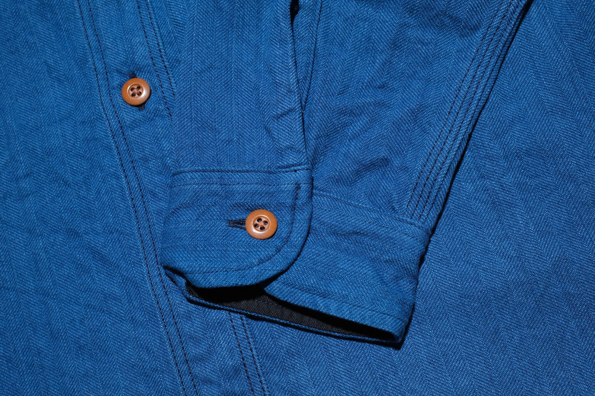 Samurai 10oz Natural Indigo Dyed HBT Work Shirt