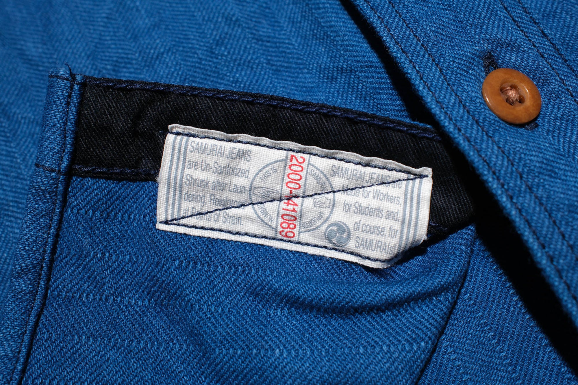Samurai 10oz Natural Indigo Dyed HBT Work Shirt