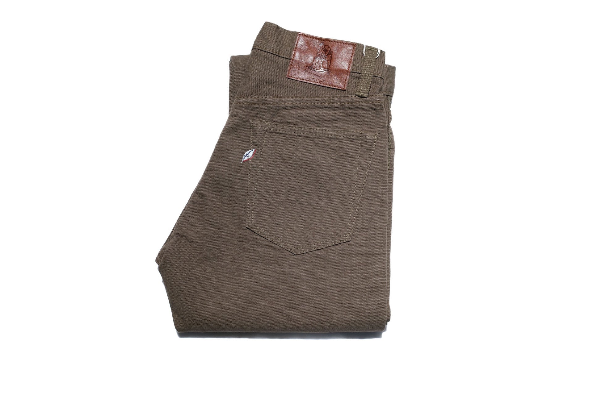Pure Blue Japan 13.5oz Duck Canvas Trousers (Olive)