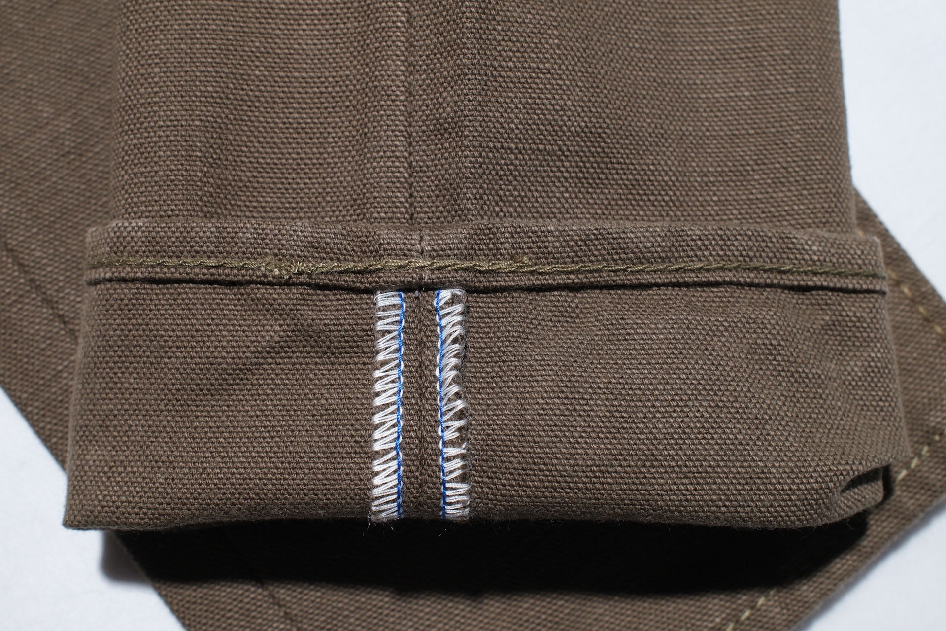 Pure Blue Japan 13.5oz Duck Canvas Trousers (Olive)