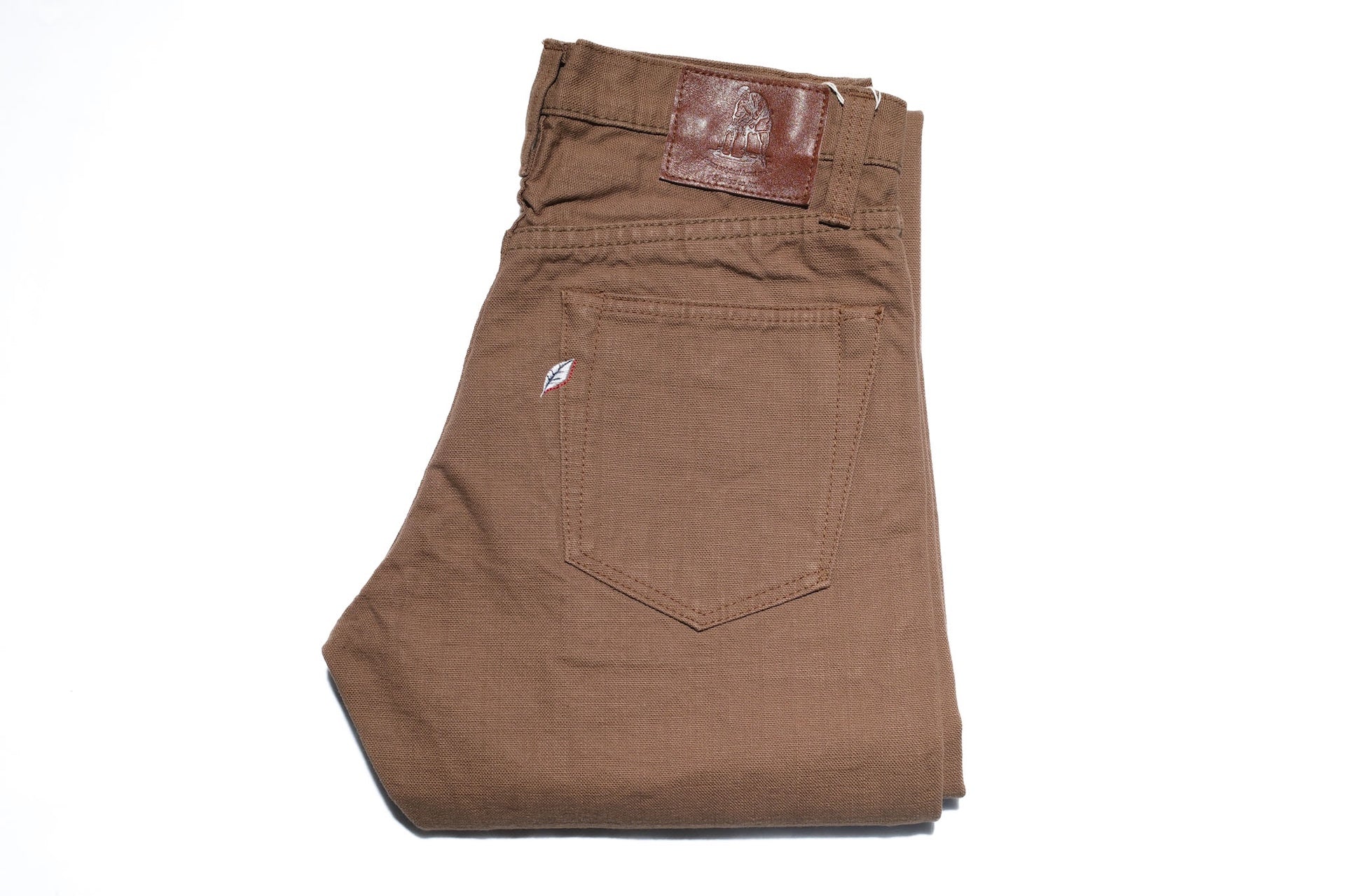 Pure Blue Japan 13.5oz Duck Canvas Trousers (Khaki)