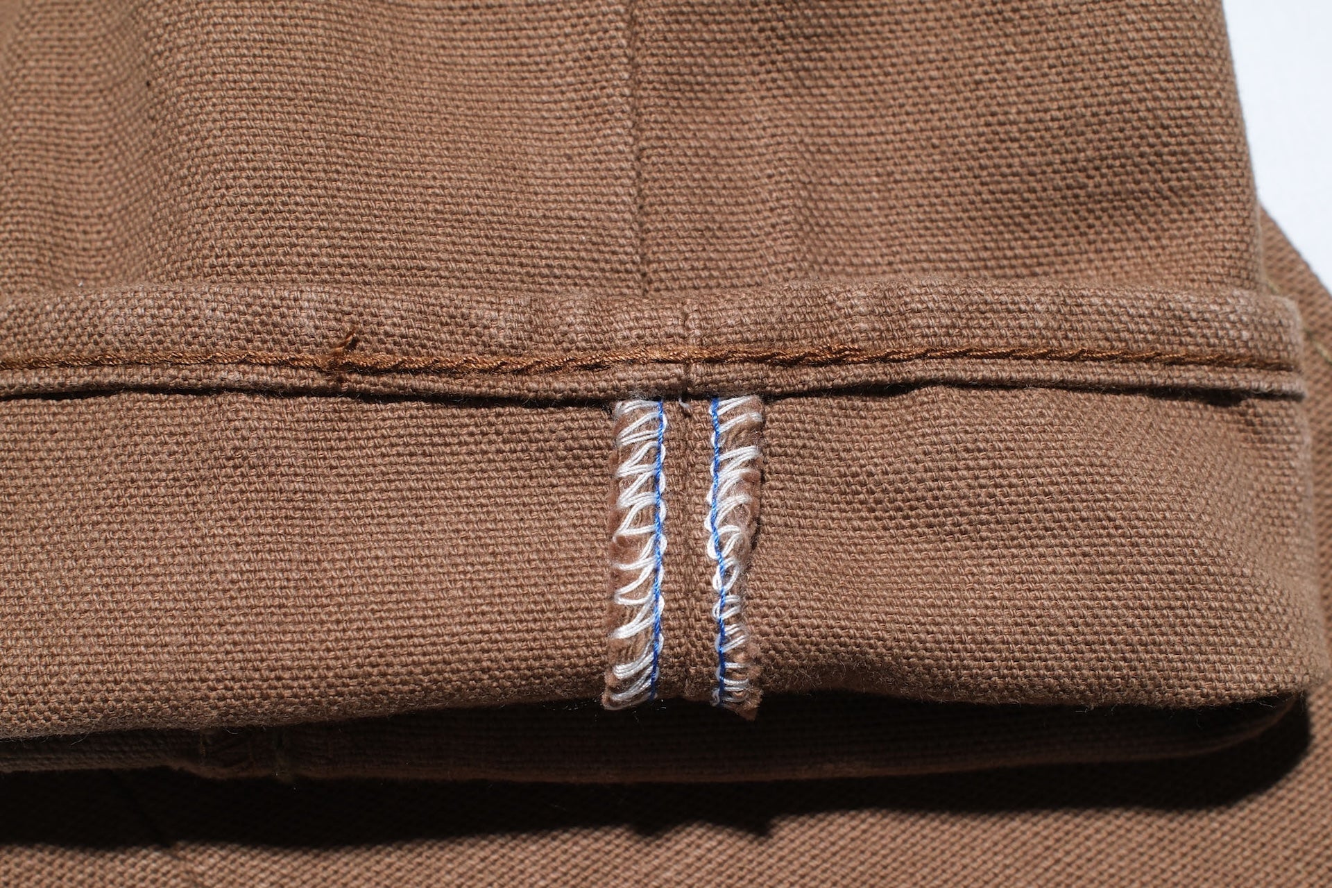 Pure Blue Japan 13.5oz Duck Canvas Trousers (Khaki)